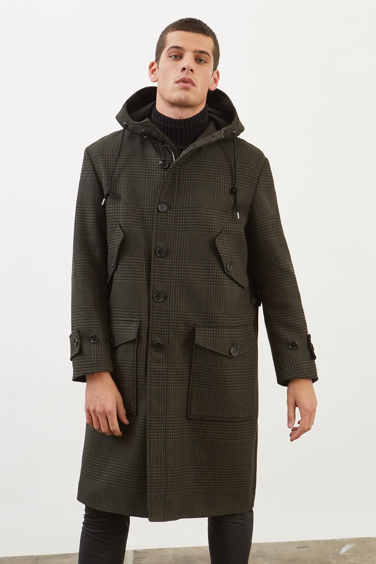 Dondup Ekoseli Kaban-Libas Trendy Fashion Store