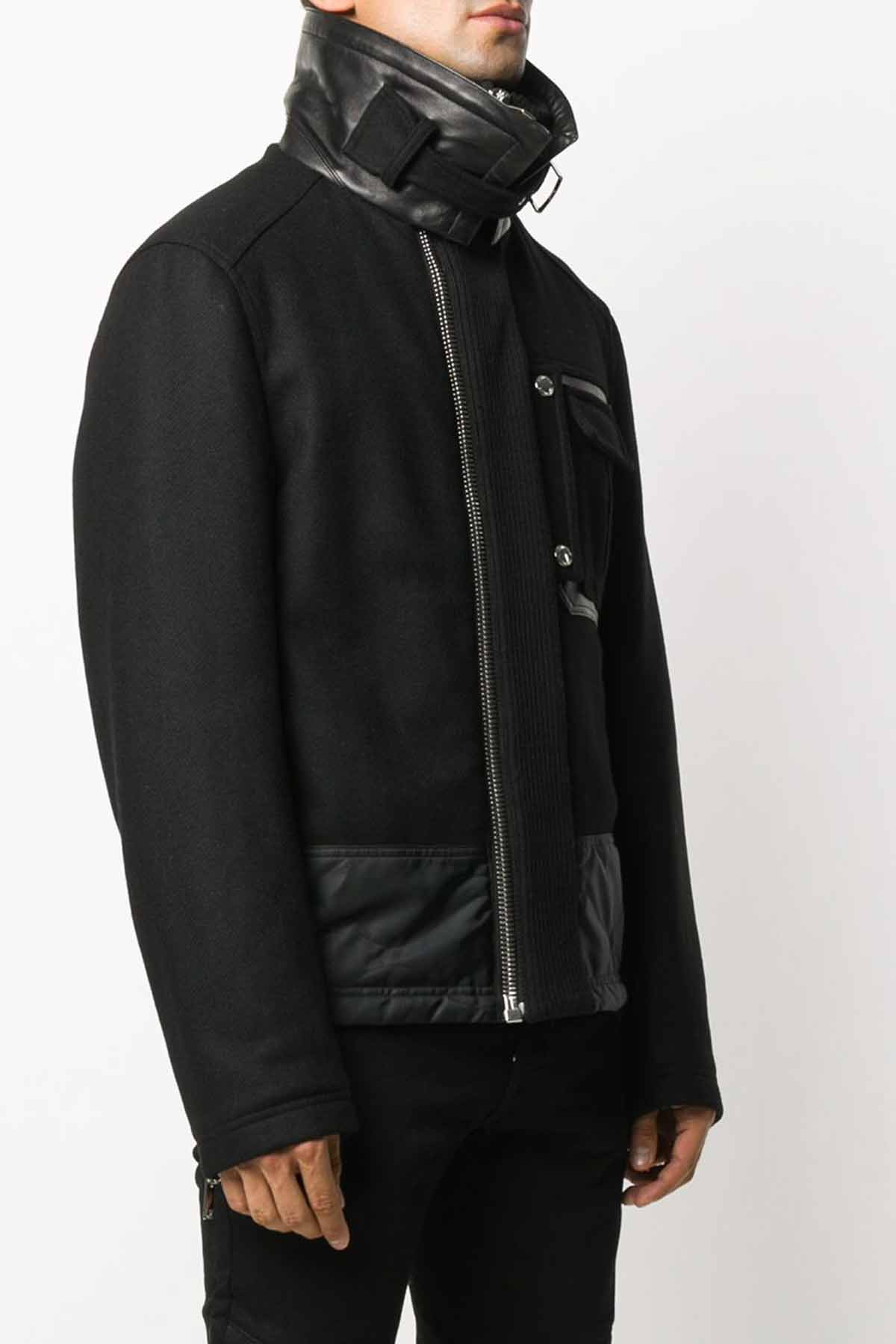 Les Hommes Deri Detaylı Ceket-Libas Trendy Fashion Store