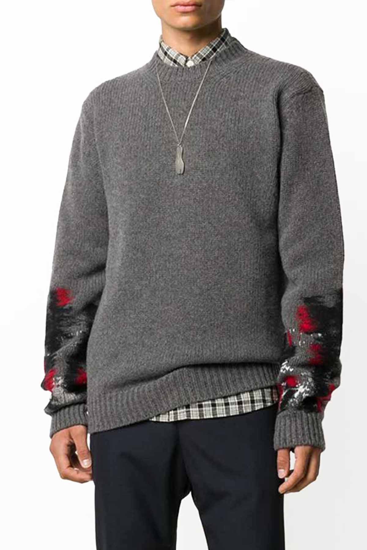 Les Hommes Renkli Kol Detaylı Triko-Libas Trendy Fashion Store