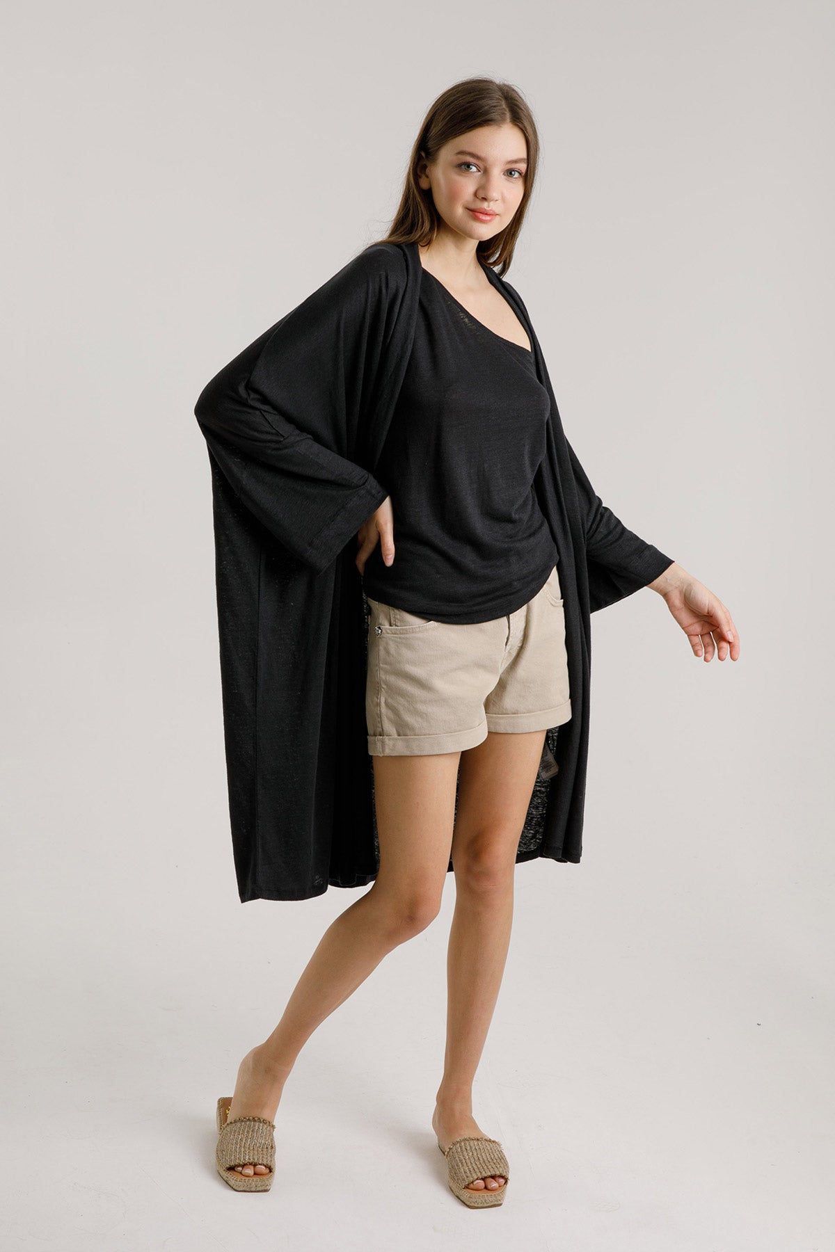 Majestic Şal Yaka Keten Ceket-Libas Trendy Fashion Store