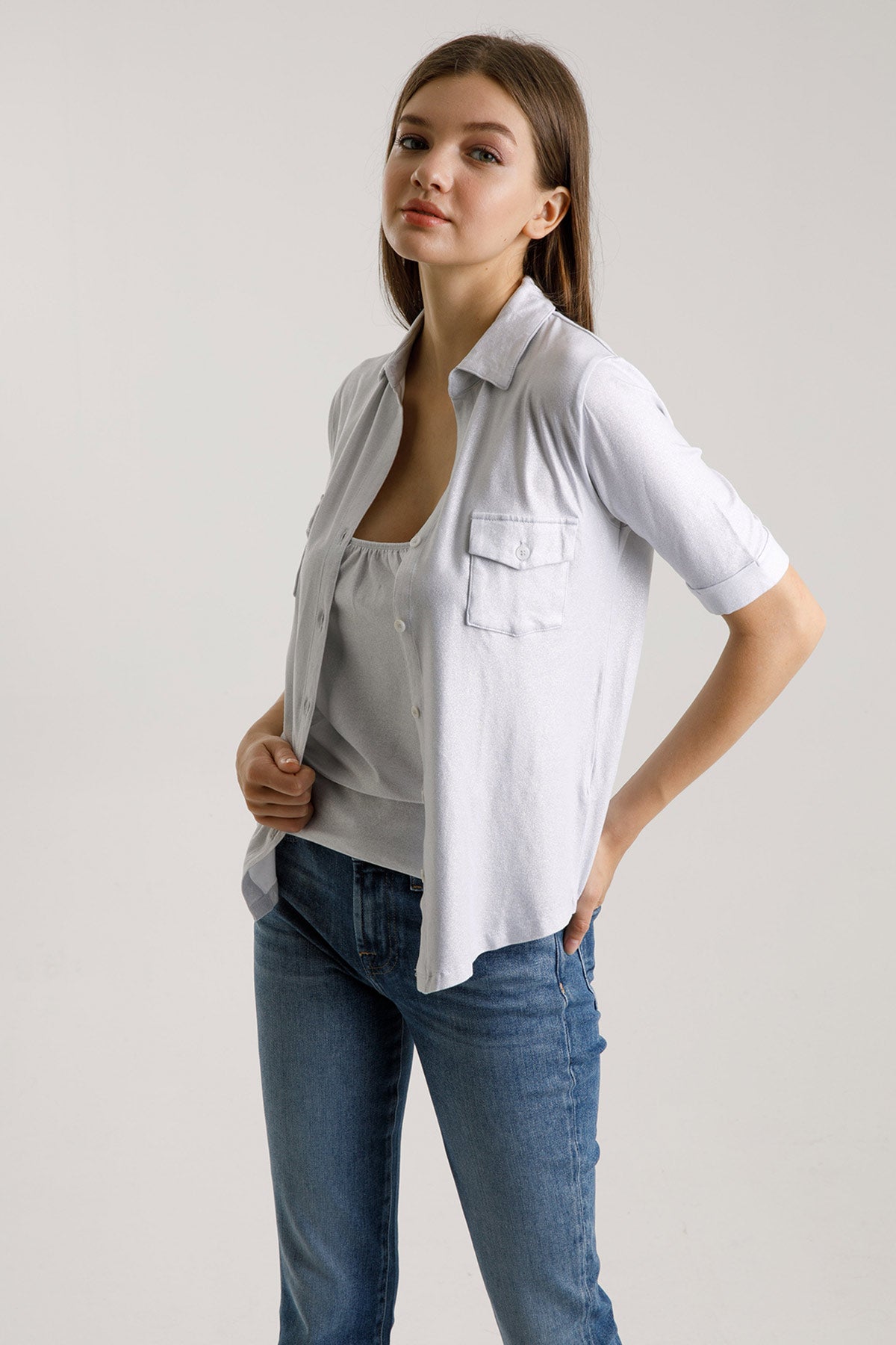 Majestic Kapaklı Cepli Gömlek-Libas Trendy Fashion Store