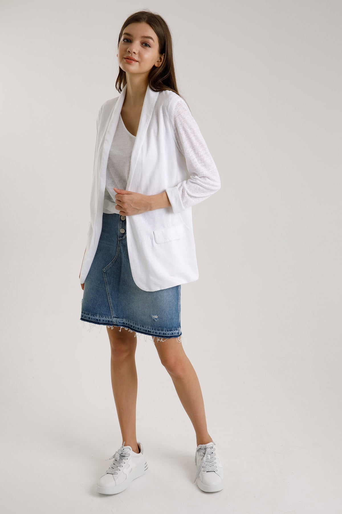 Majestic Keten Ceket-Libas Trendy Fashion Store