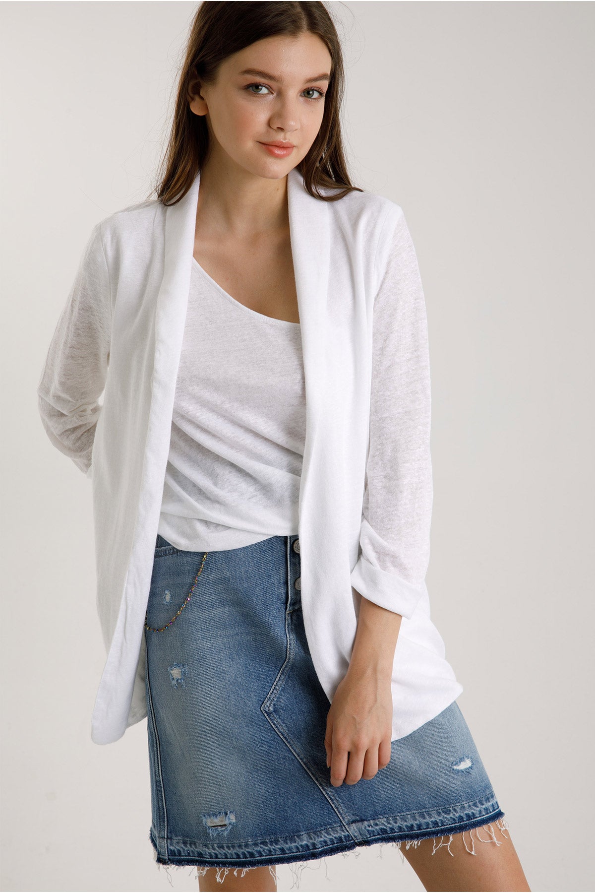 Majestic Keten Ceket-Libas Trendy Fashion Store