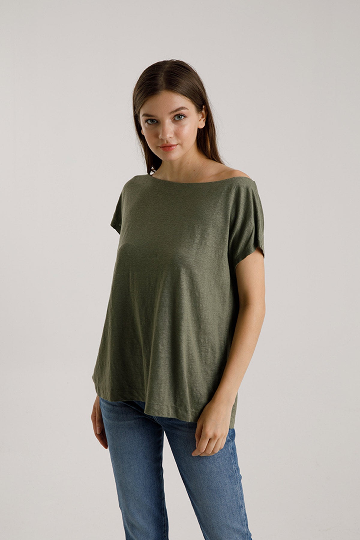 Majestic Kayık Yaka T-shirt-Libas Trendy Fashion Store