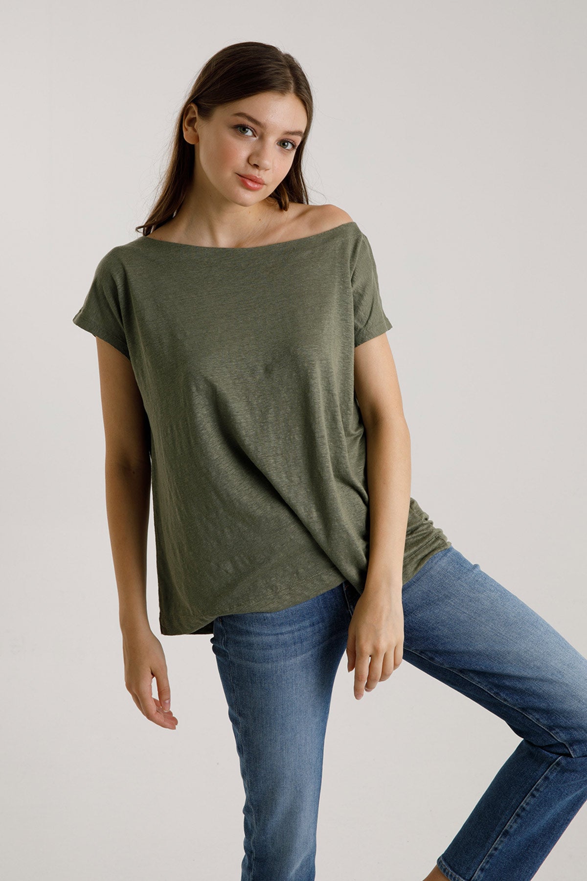 Majestic Kayık Yaka T-shirt-Libas Trendy Fashion Store