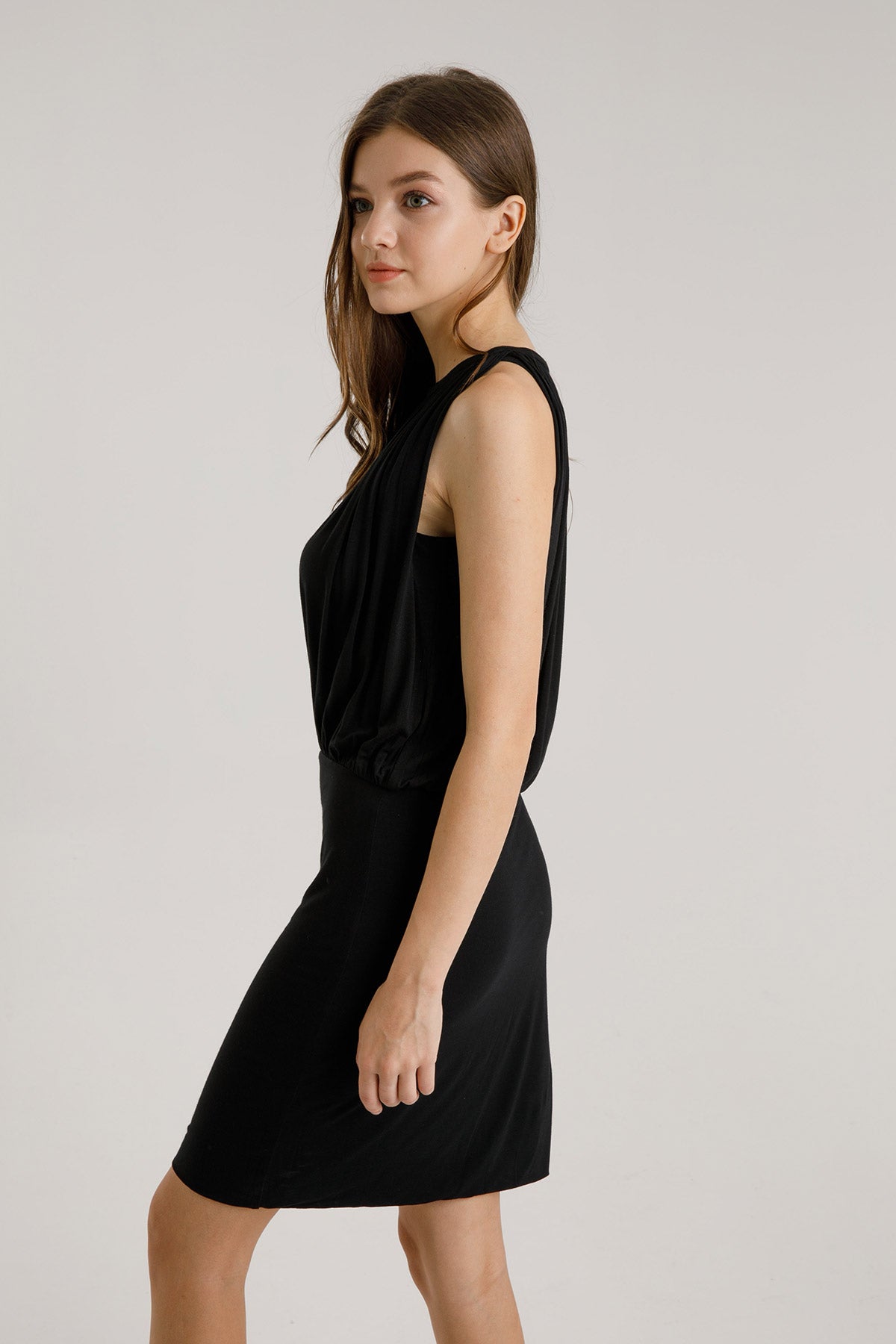 Majestic Beli Lastikli Elbise-Libas Trendy Fashion Store