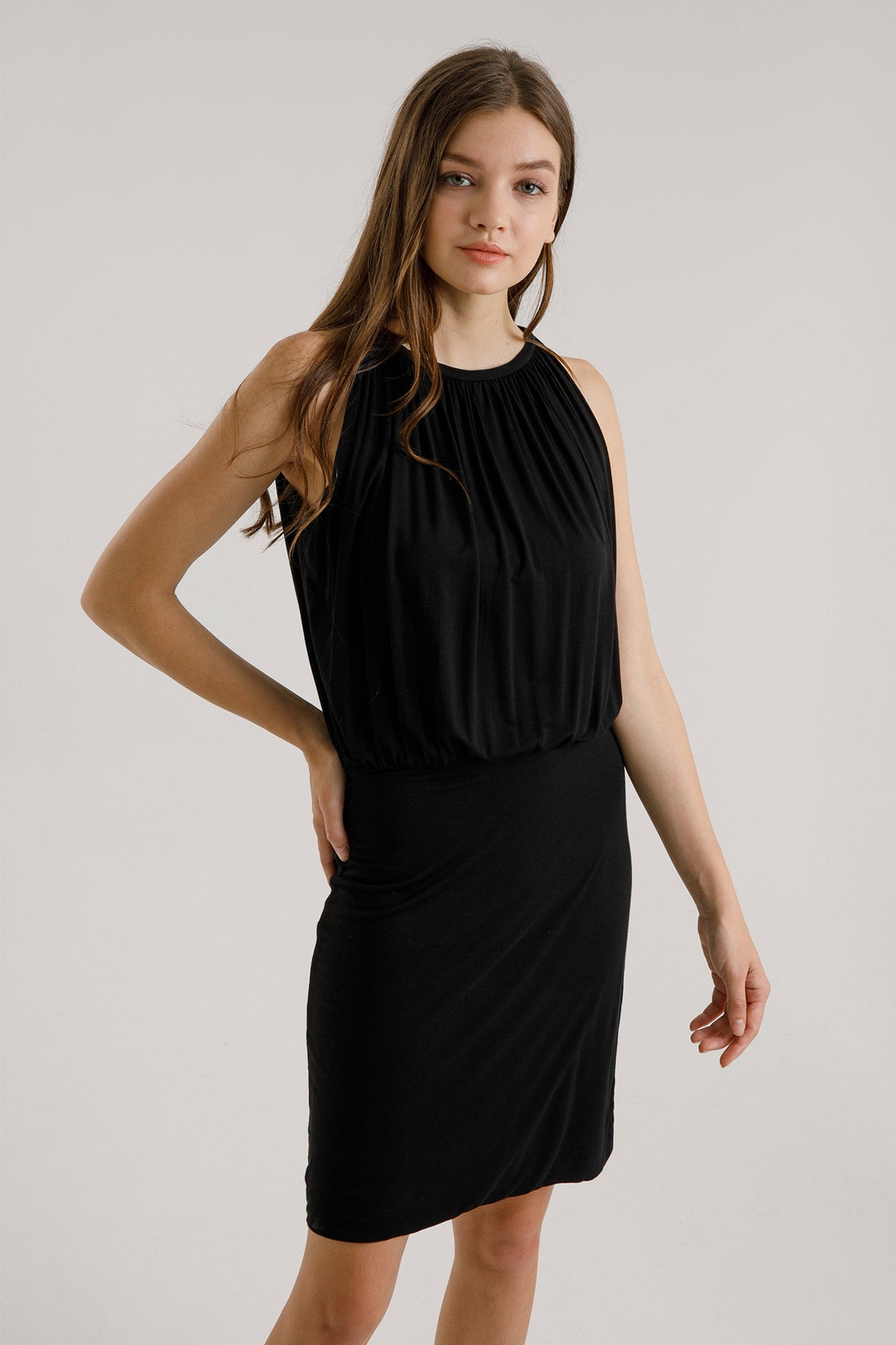 Majestic Beli Lastikli Elbise-Libas Trendy Fashion Store