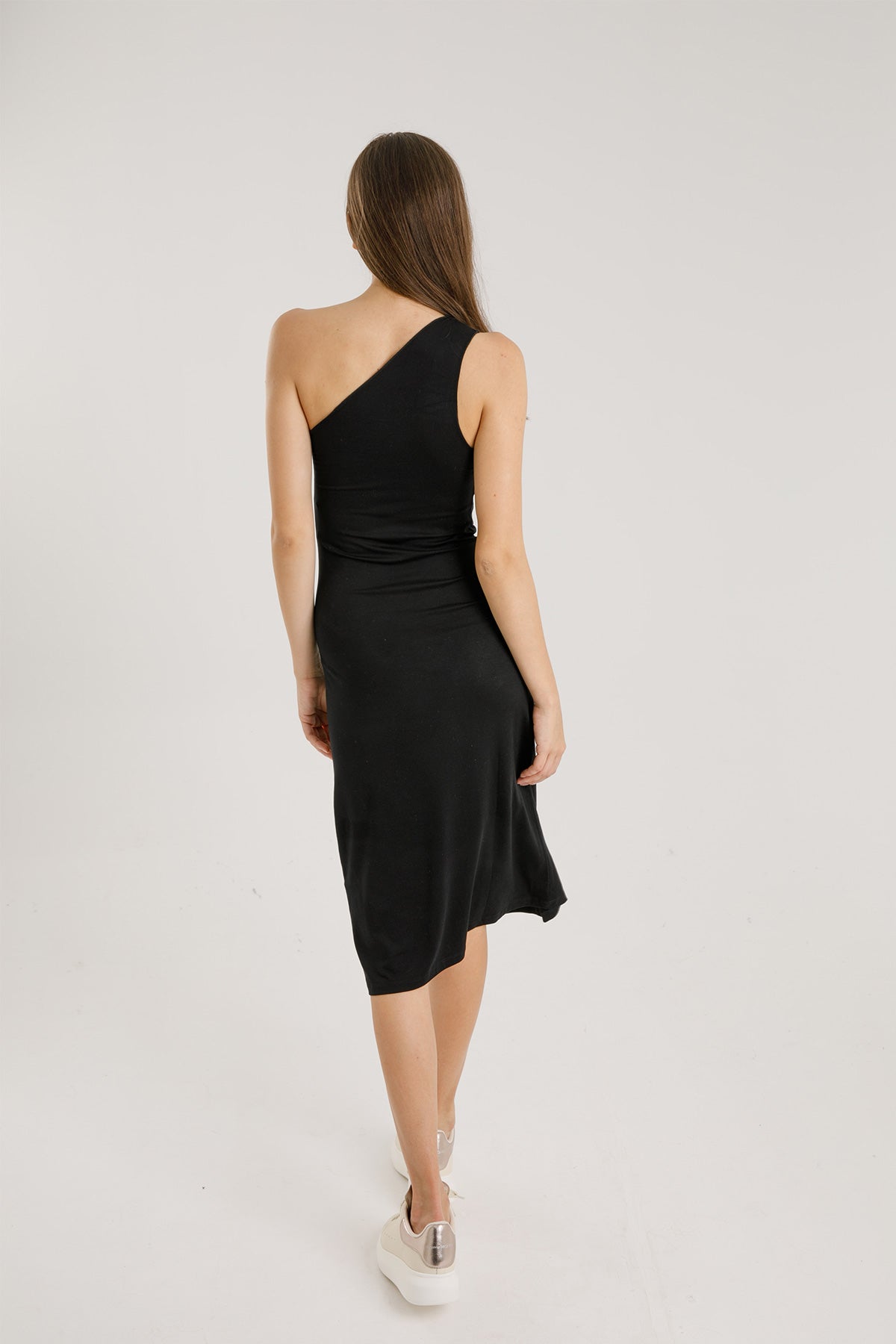 Majestic Tek Omuz Elbise-Libas Trendy Fashion Store