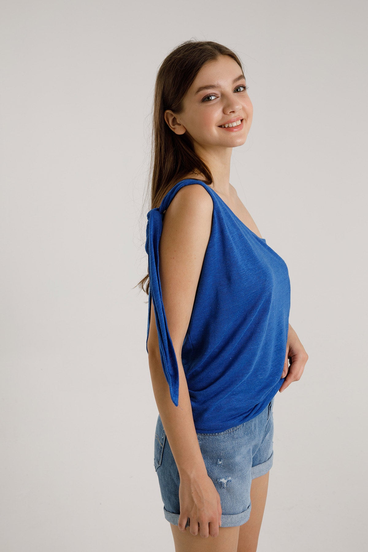 Majestic Tek Omuz Keten İpek Bluz-Libas Trendy Fashion Store