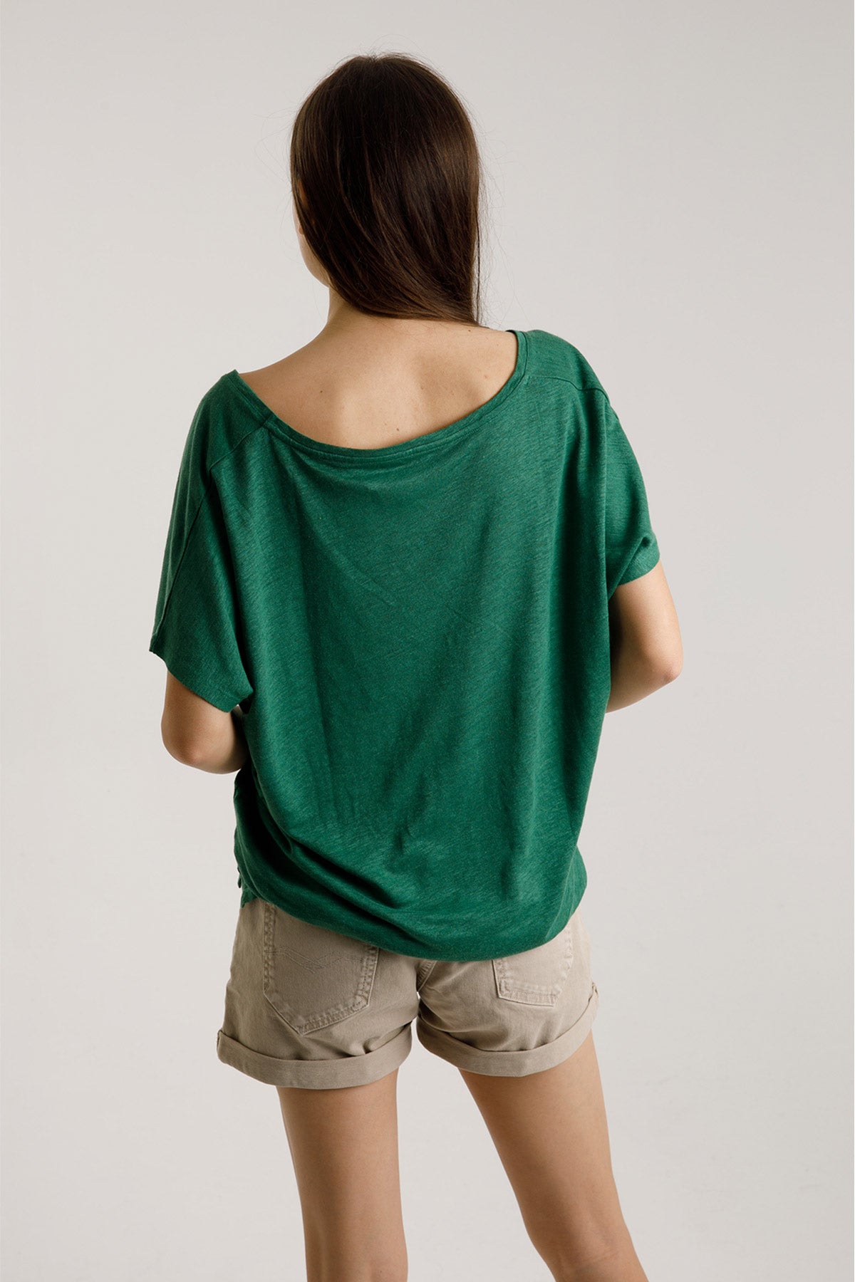 Majestic İpek Karışımlı Keten T-shirt-Libas Trendy Fashion Store