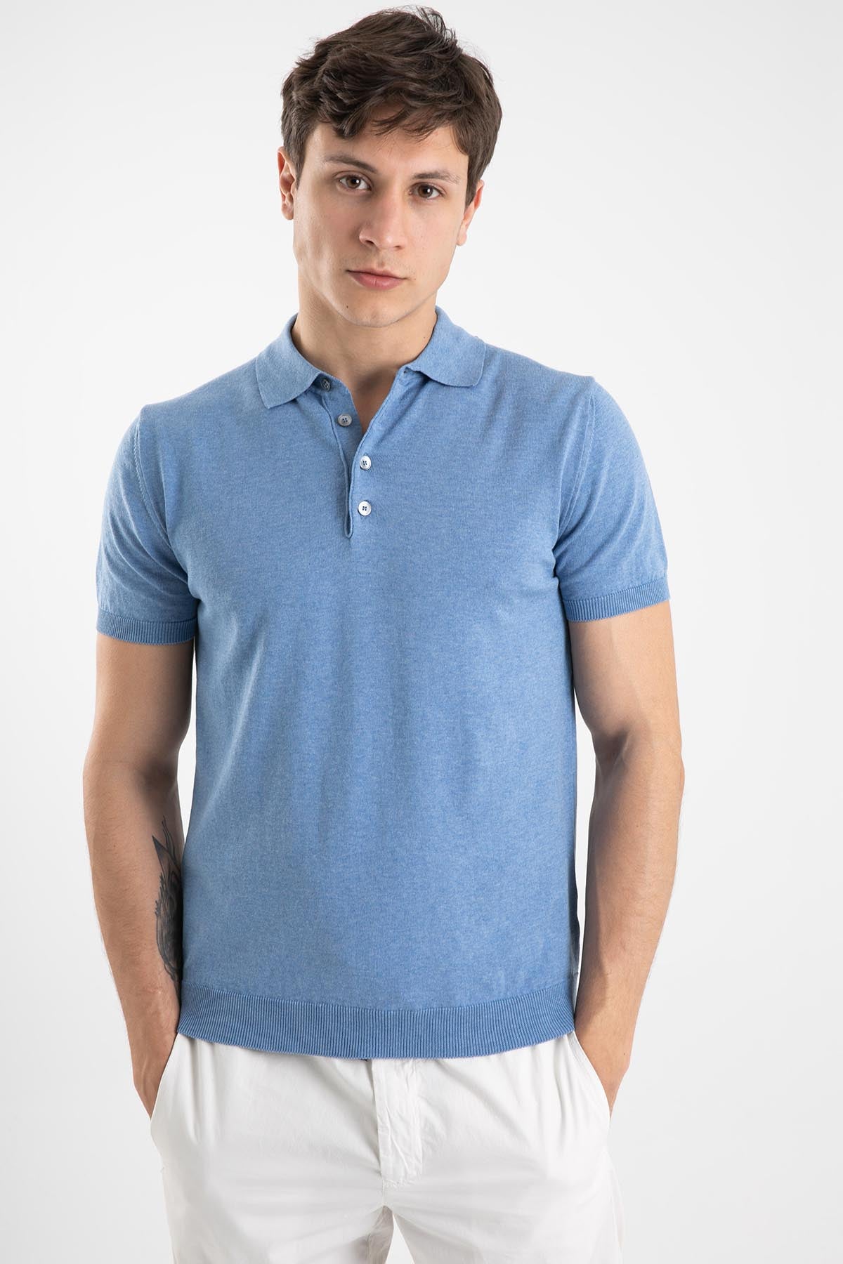 Manifattura Polo Yaka Kısa Kollu T-shirt-Libas Trendy Fashion Store