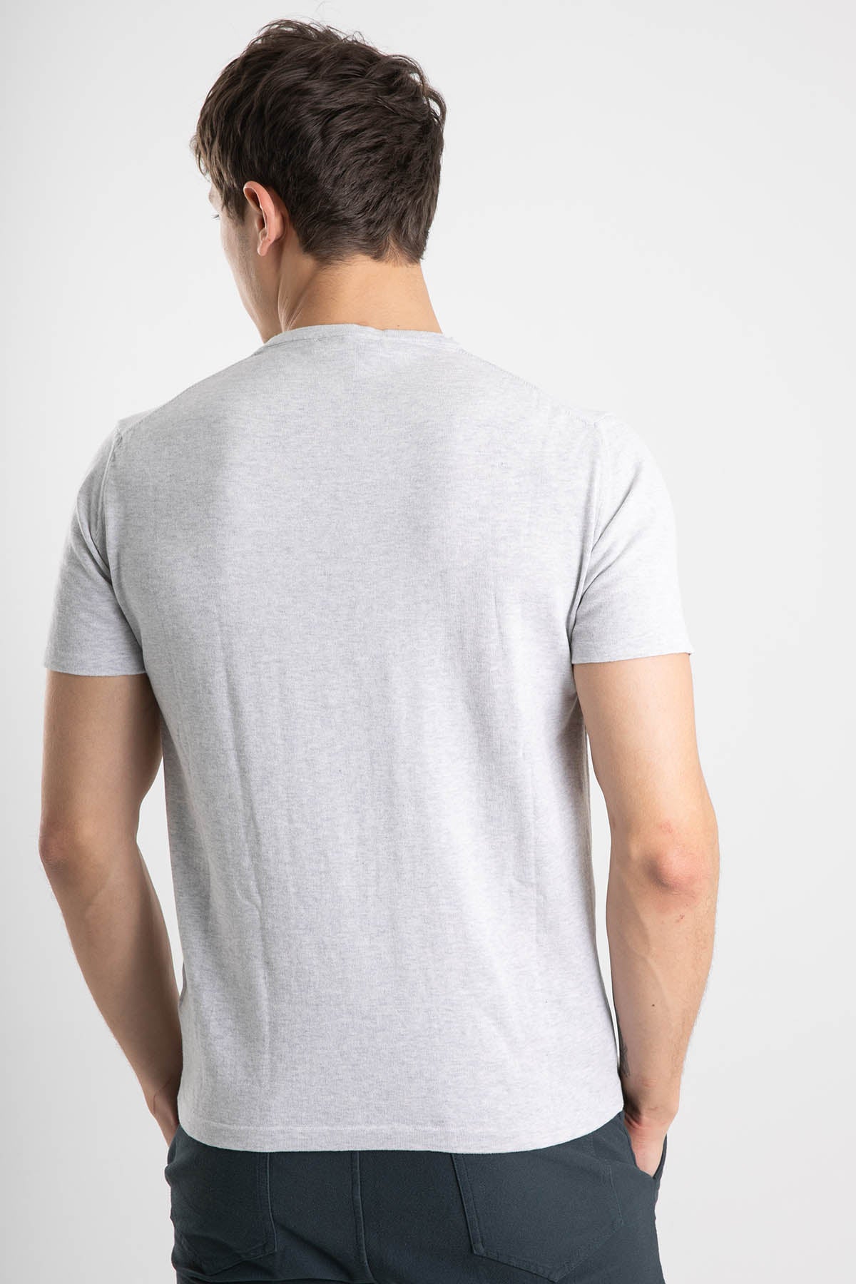 Manifattura Yuvarlak Yaka Kısa Kollu T-shirt-Libas Trendy Fashion Store