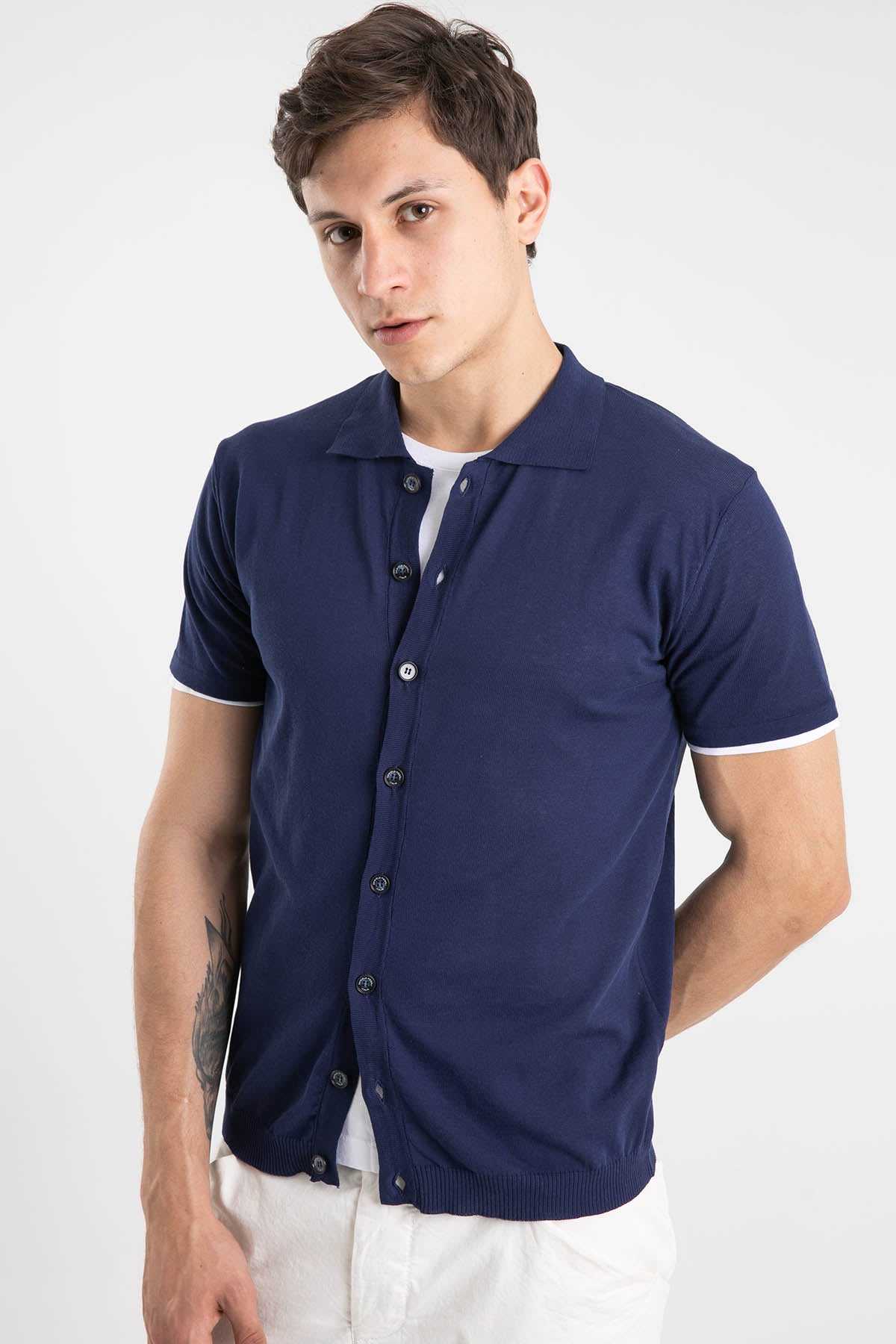 Manifattura Polo Yaka T-shirt İçli Triko Gömlek-Libas Trendy Fashion Store