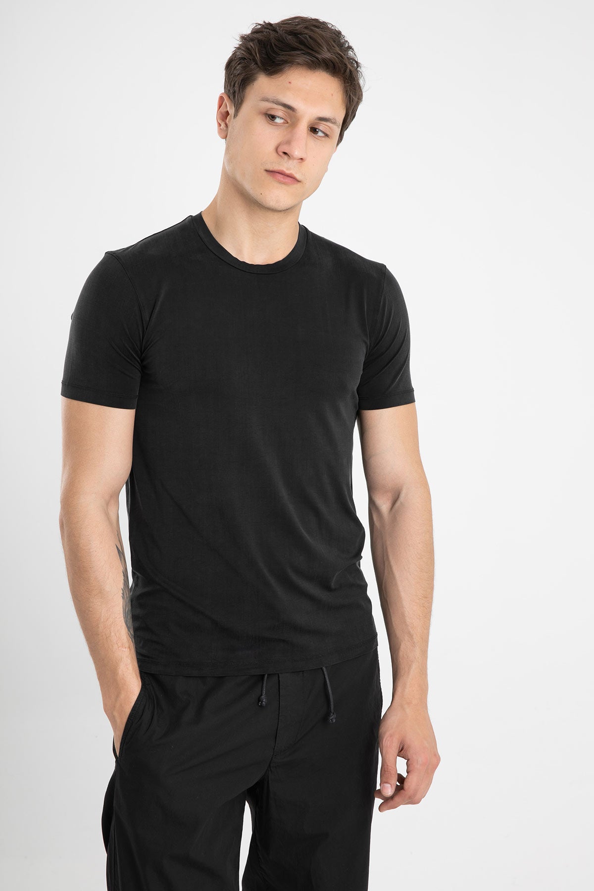 Manifattura Yuvarlak Yaka Streç T-shirt-Libas Trendy Fashion Store