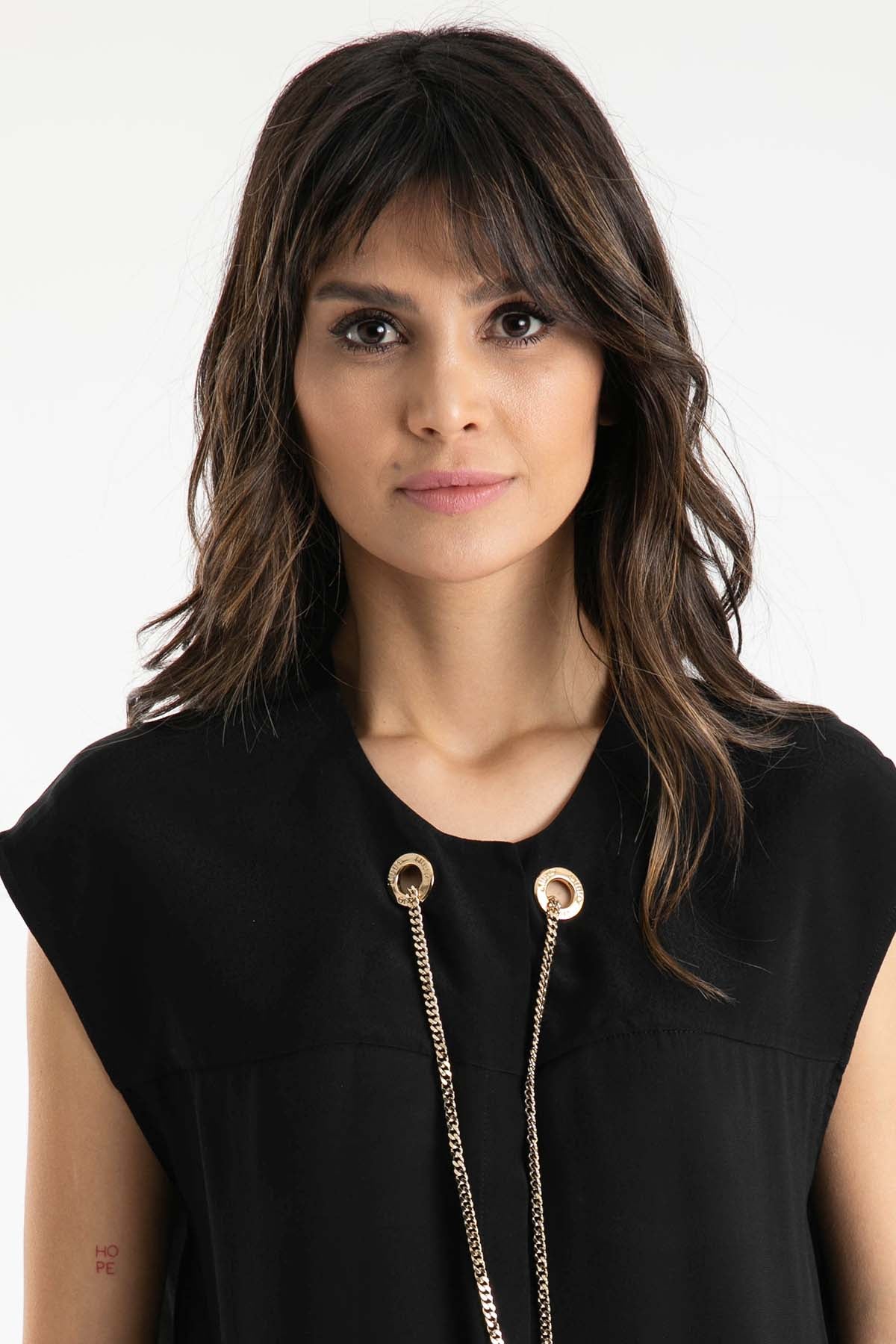 Liu Jo Zincir Yaka Aksesuarlı Gömlek-Libas Trendy Fashion Store