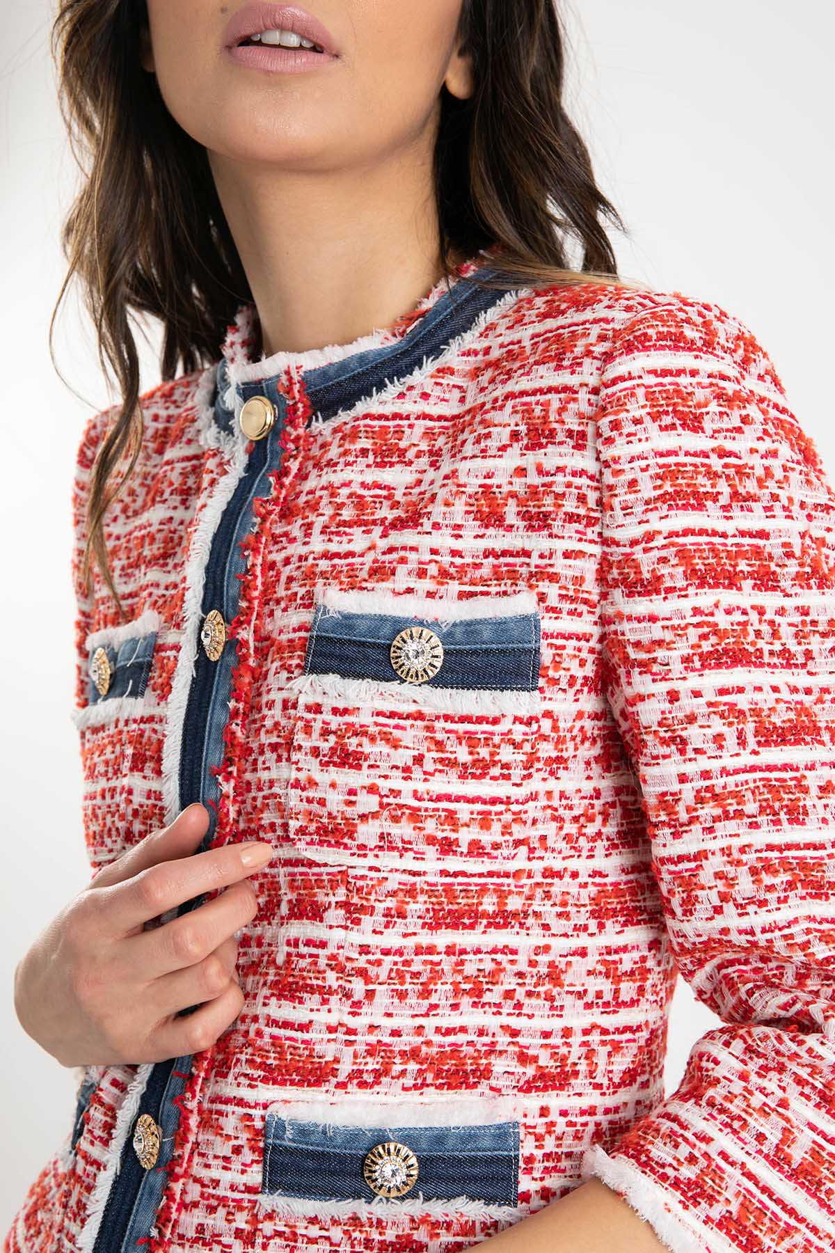 Liu Jo Denim Detaylı Tüvit Ceket-Libas Trendy Fashion Store