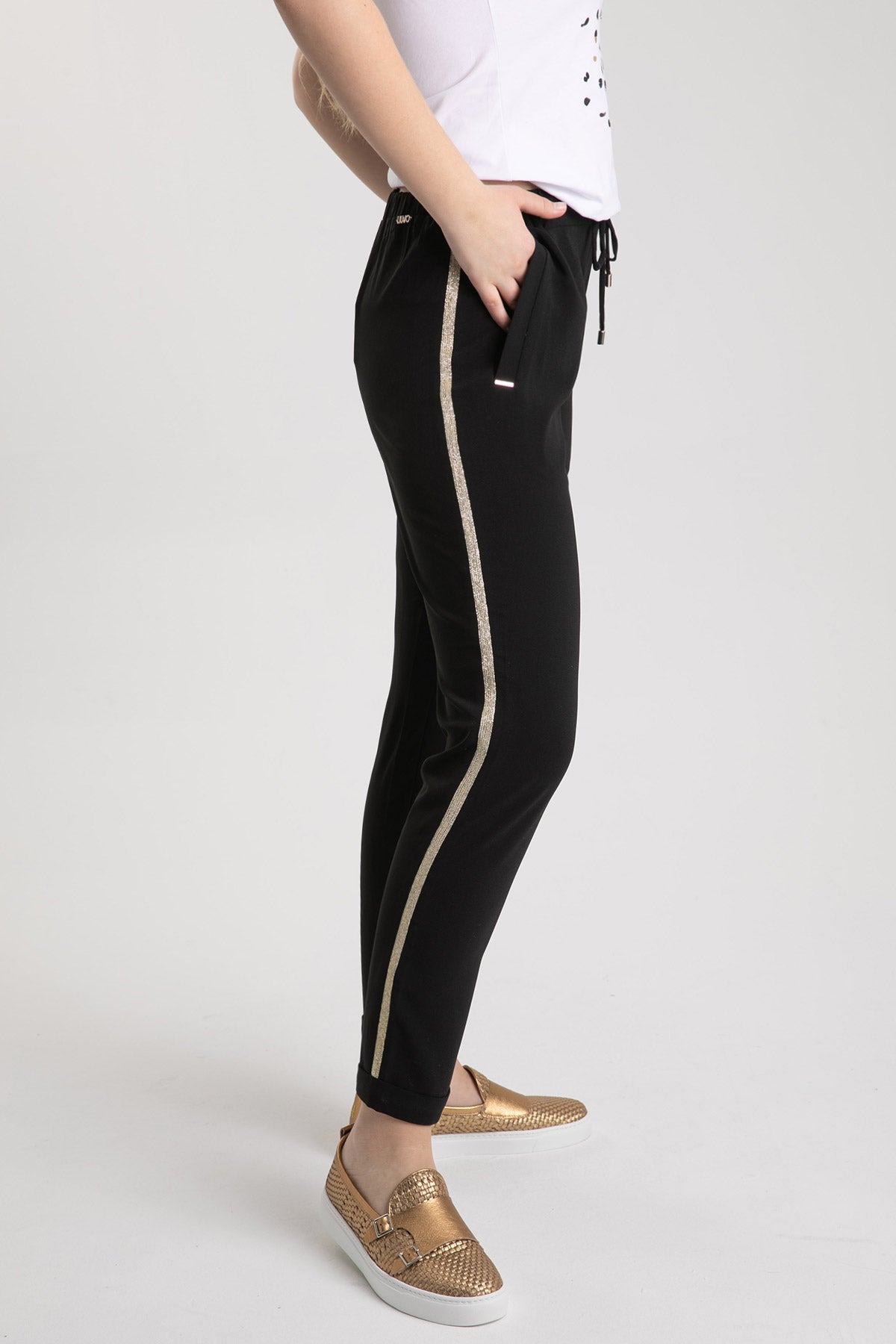 Liu Jo Gold Şeritli Eşofman Altı-Libas Trendy Fashion Store