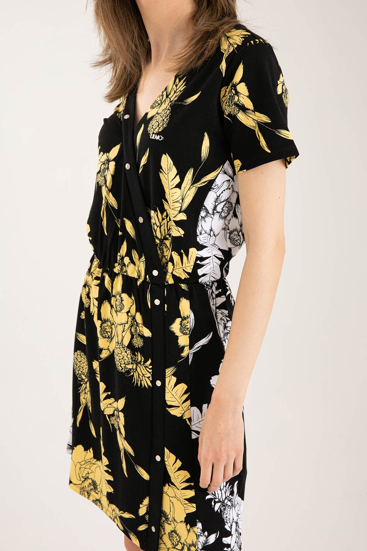 Liu Jo Diz Üstü V Yaka Çiçek Desenli Elbise-Libas Trendy Fashion Store