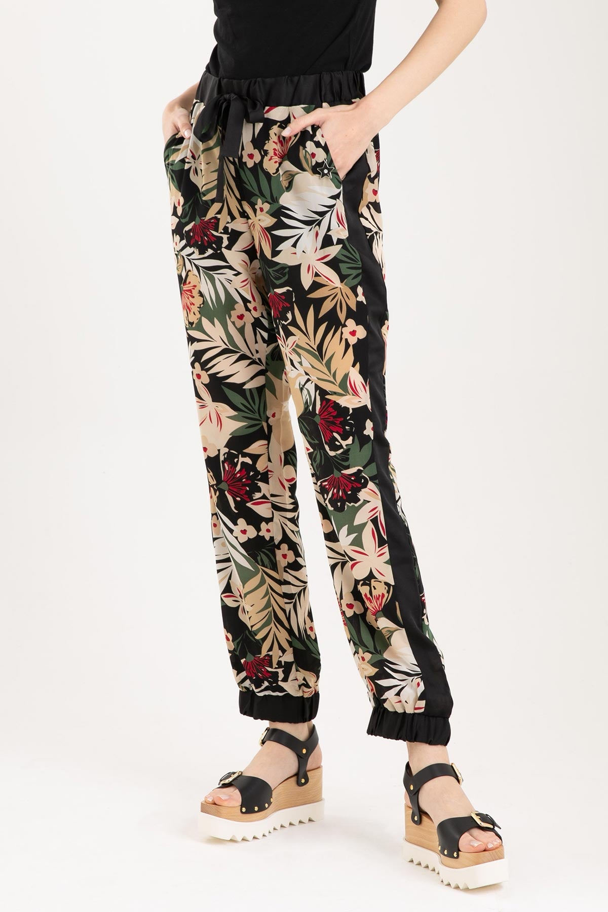 Liu Jo Yüksek Bel Çiçek Desenli Pantolon-Libas Trendy Fashion Store