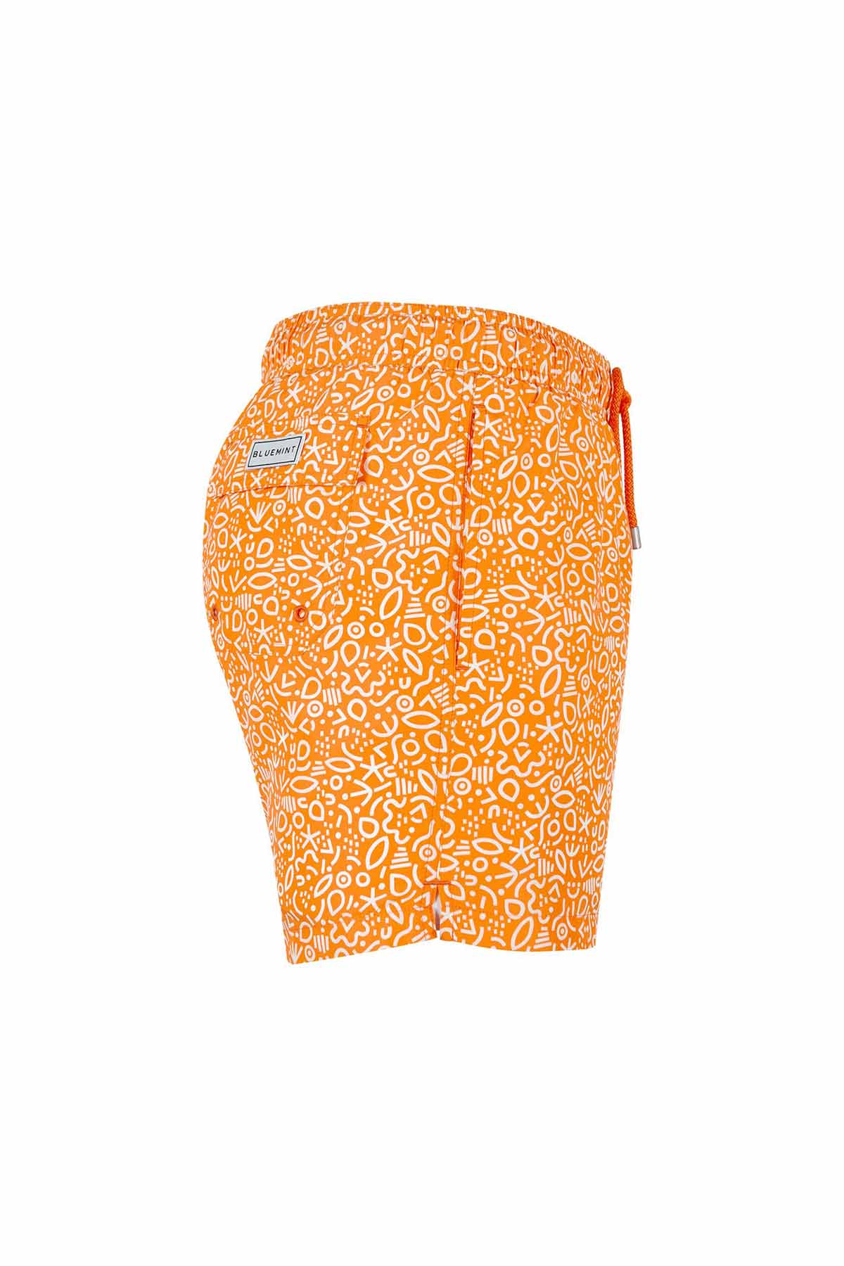 Bluemint Logan Orange Outline Şort Mayo-Libas Trendy Fashion Store