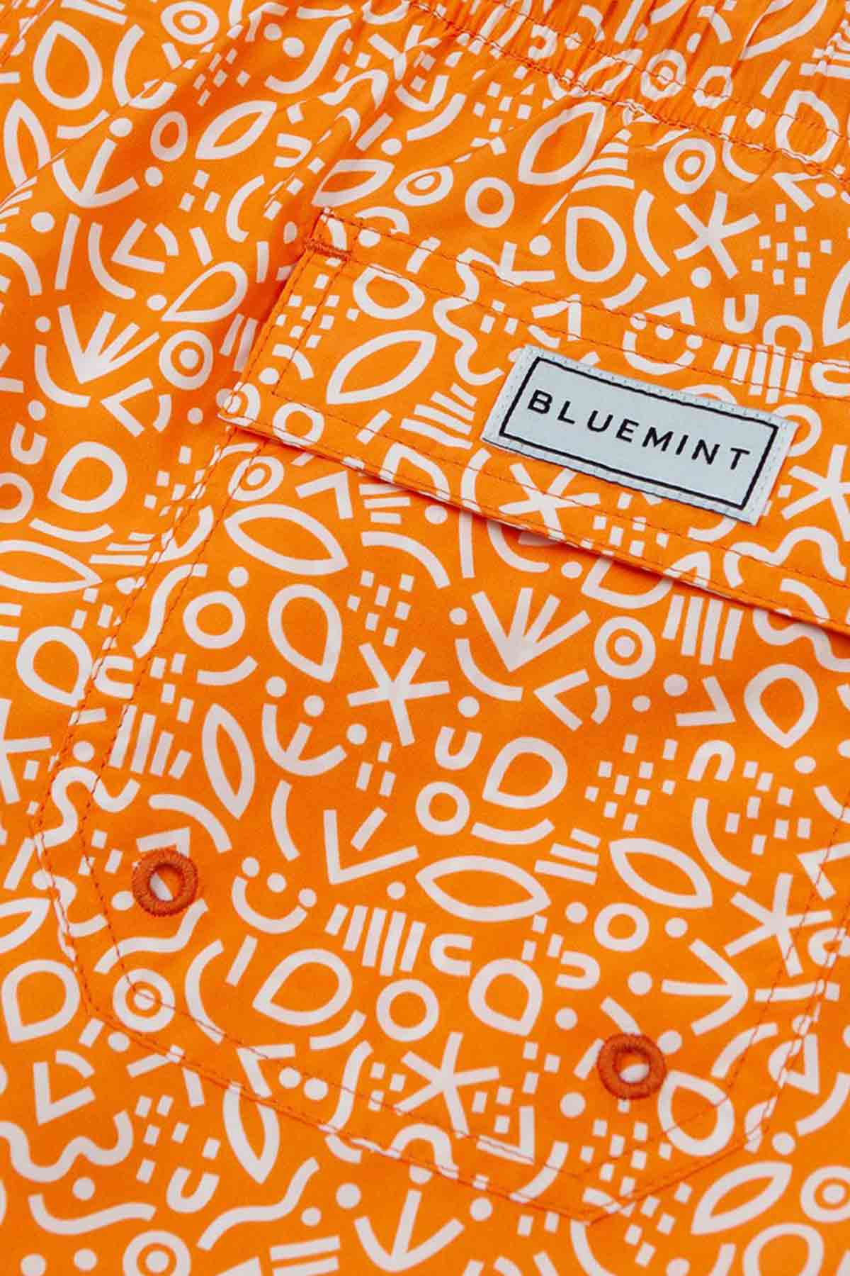 Bluemint Logan Orange Outline Şort Mayo-Libas Trendy Fashion Store