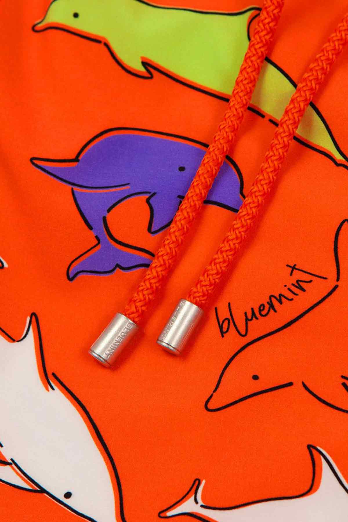 Bluemint Arthus Stretch Orange Dolphin Şort Mayo-Libas Trendy Fashion Store