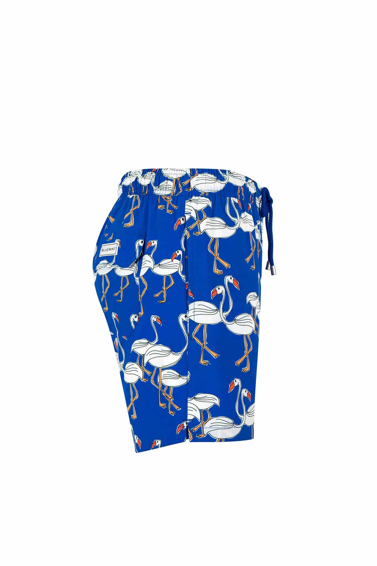 Bluemint Arthus Stretch Deep Blue Stork Şort Mayo-Libas Trendy Fashion Store