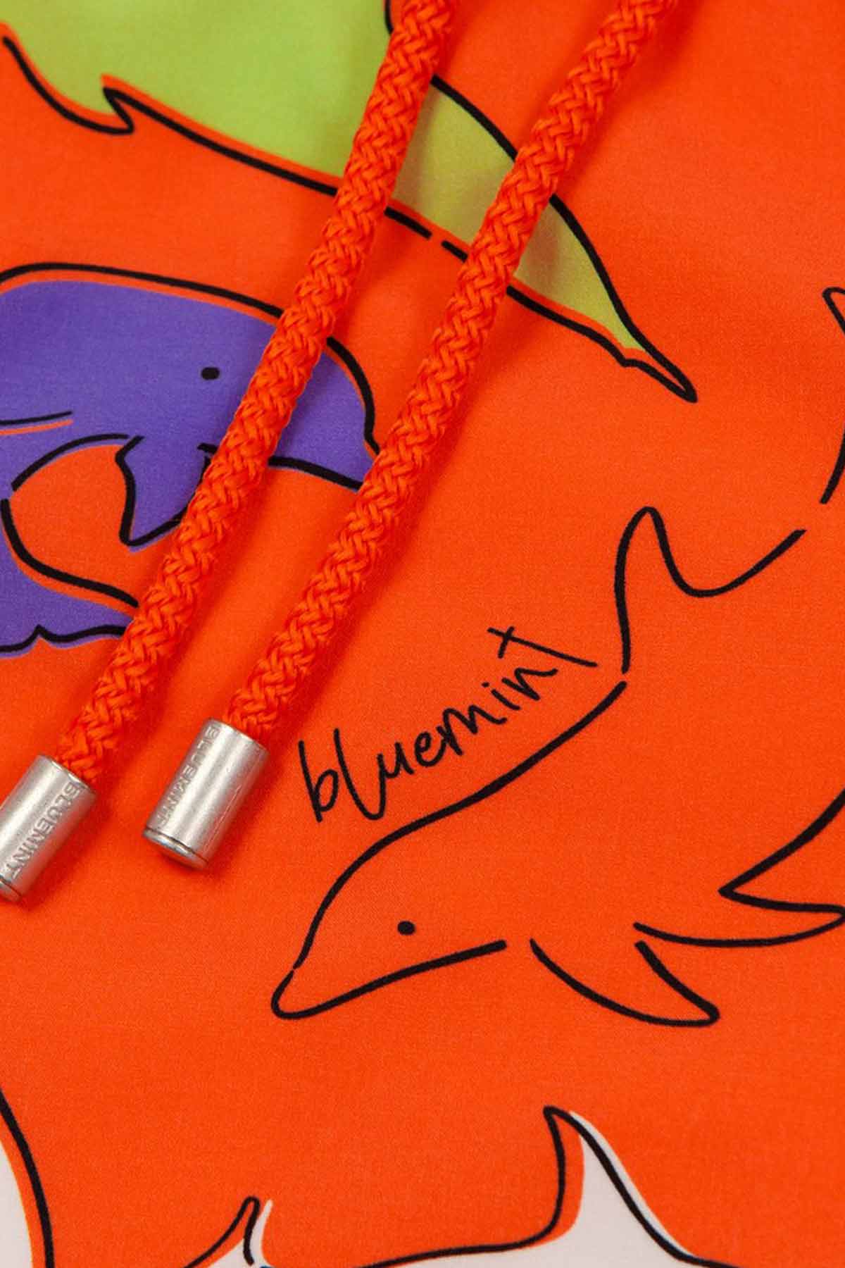 Bluemint 2-8 Yaş Erkek Çocuk Arthus Boy Stretch Orange Dolphin Şort Mayo-Libas Trendy Fashion Store