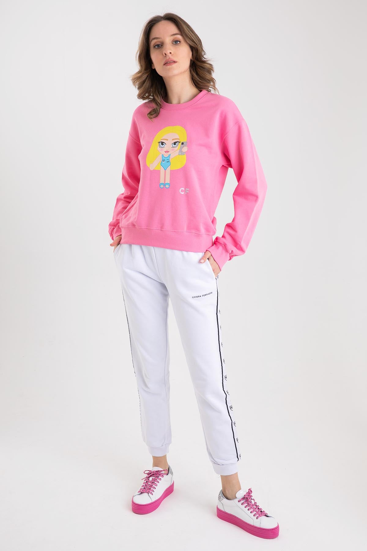 Chiara Ferragni Emoji Baskılı Sweatshirt-Libas Trendy Fashion Store