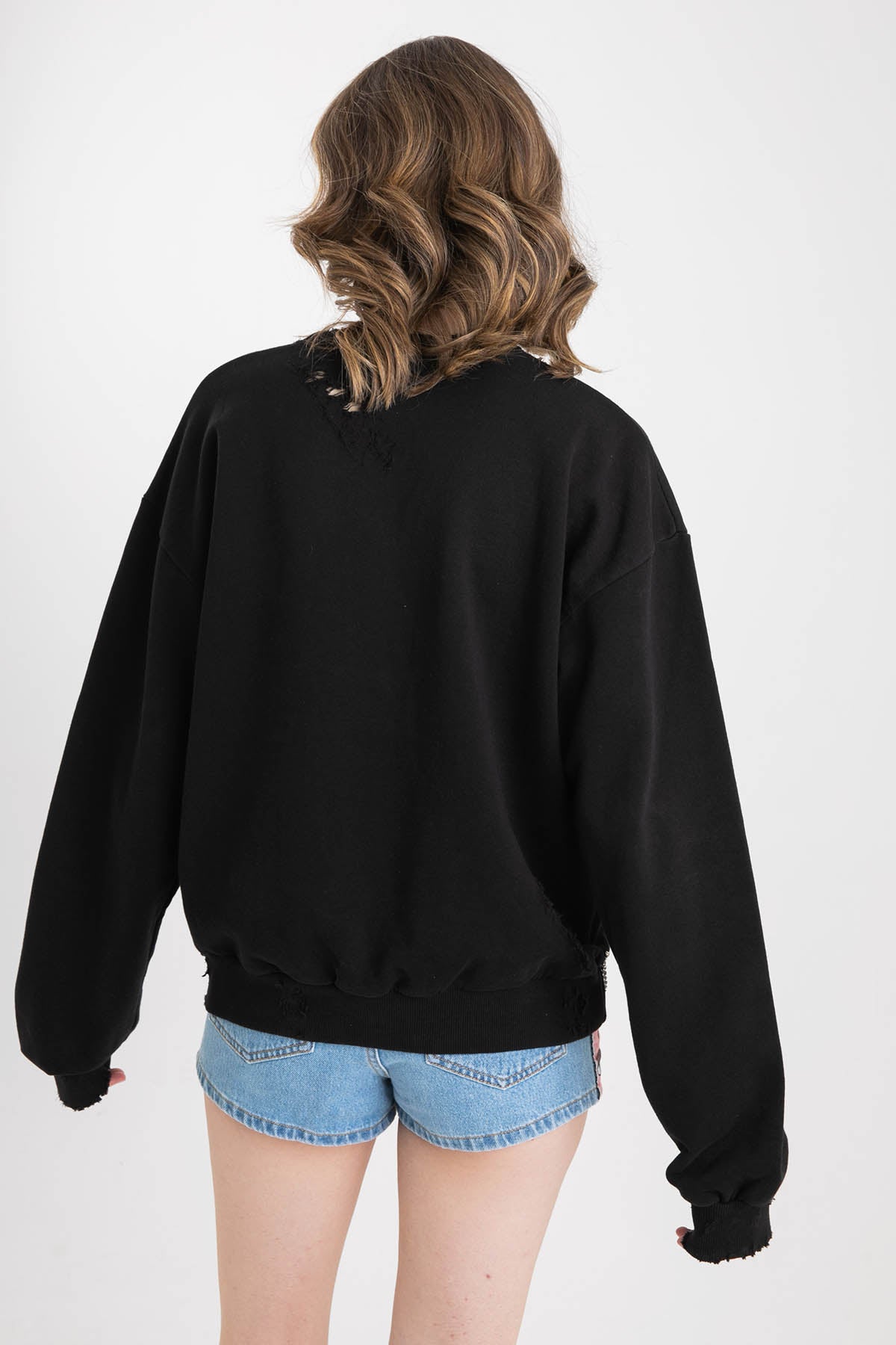 Chiara Ferragni Taş Aksesuarlı Sweatshirt-Libas Trendy Fashion Store