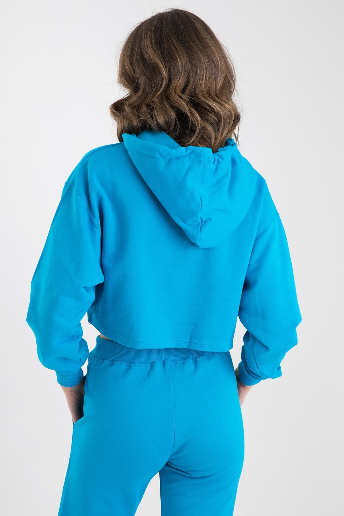 Chiara Ferragni Kapüşonlu Crop Winking Eye Sweatshirt-Libas Trendy Fashion Store