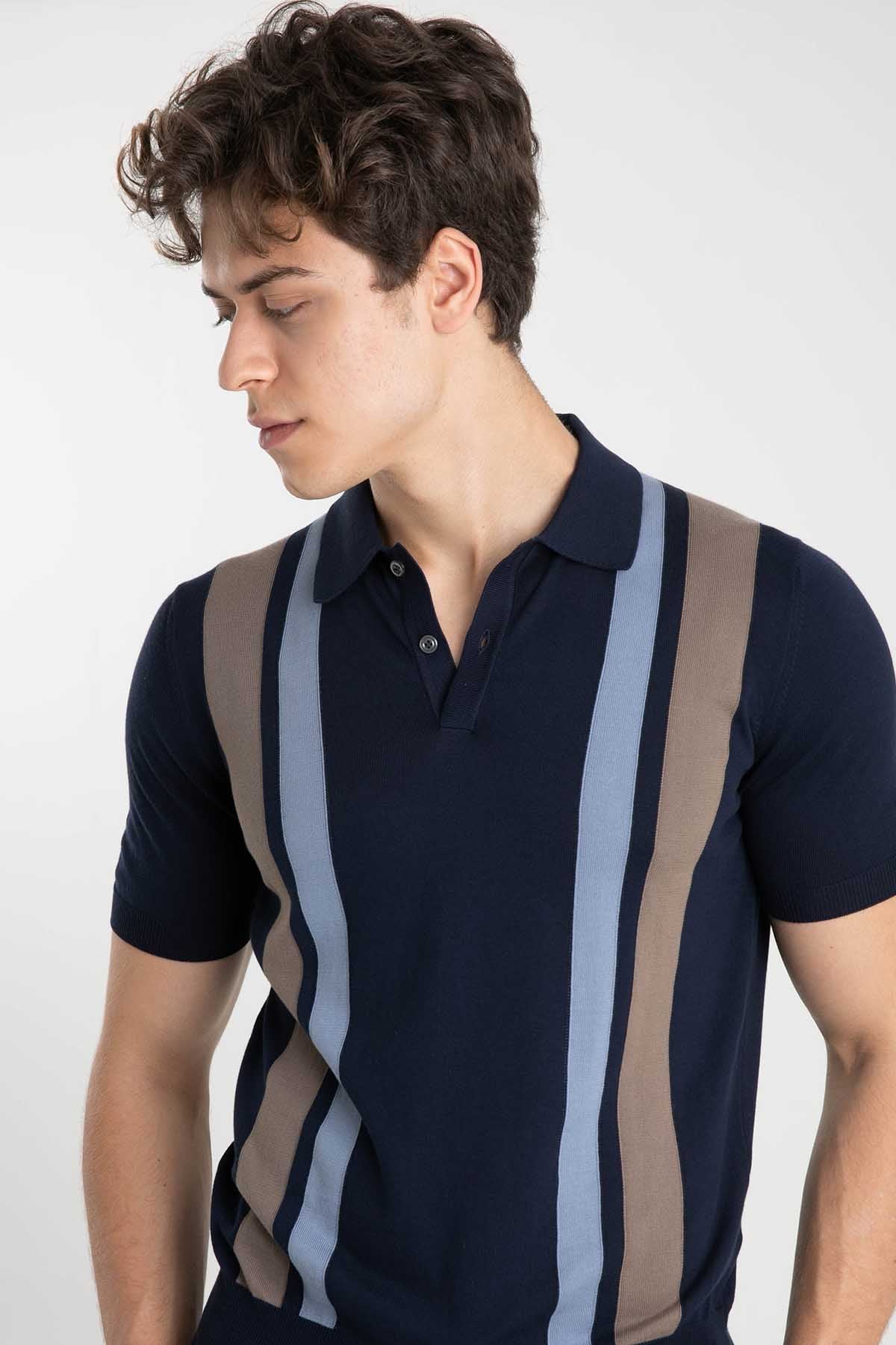 Gran Sasso Polo Yaka T-shirt-Libas Trendy Fashion Store