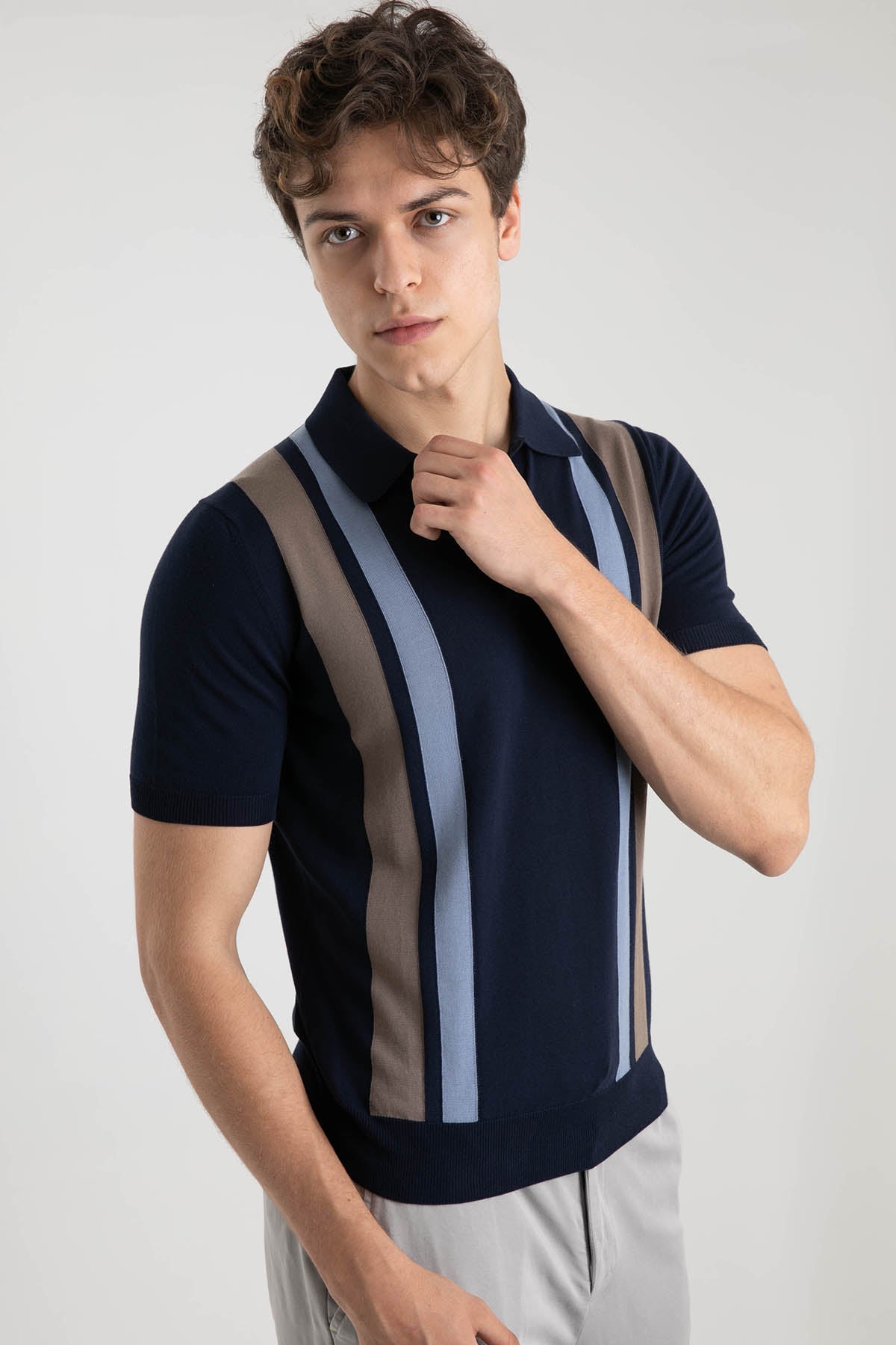 Gran Sasso Polo Yaka T-shirt-Libas Trendy Fashion Store