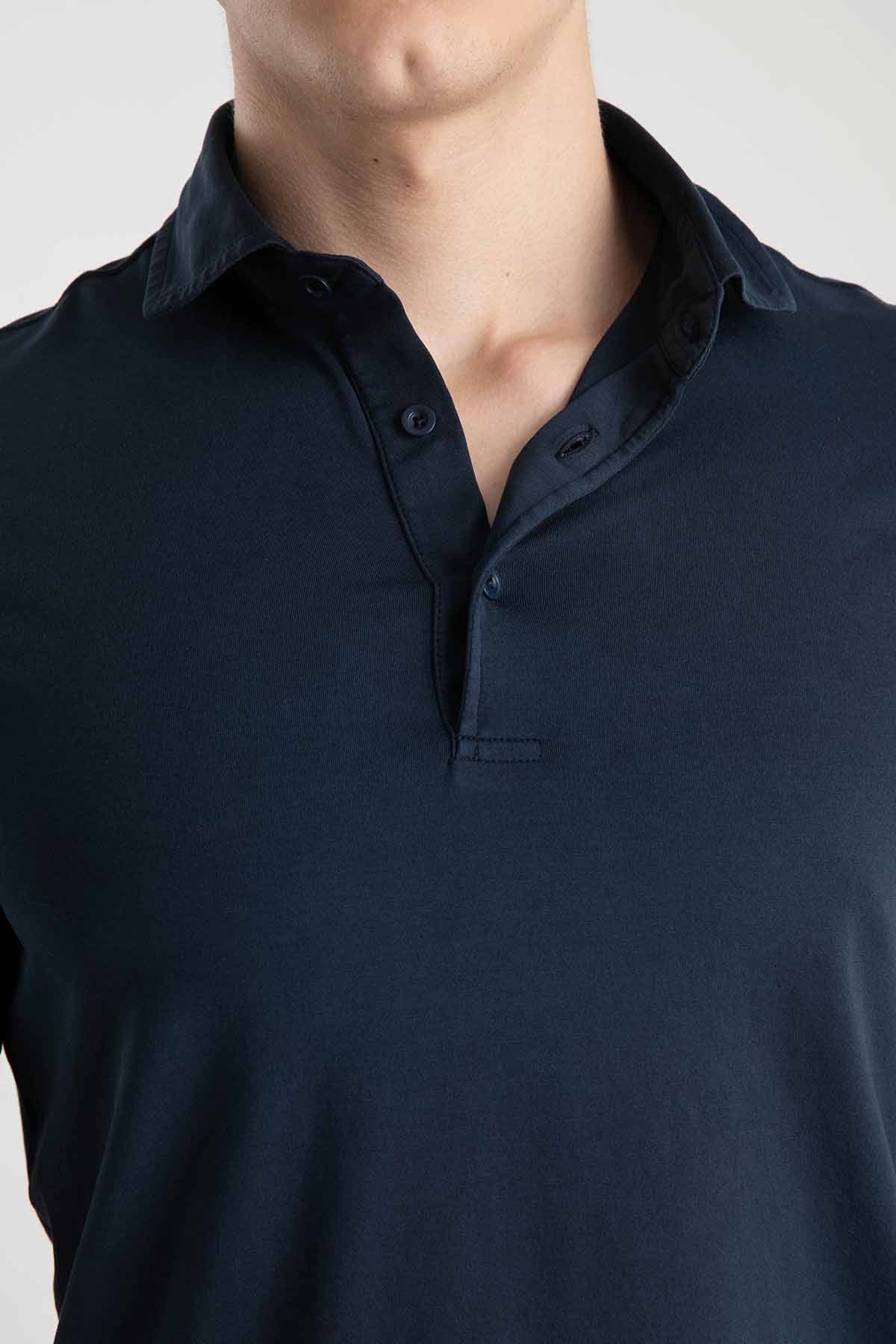 Gran Sasso Polo Yaka Streç T-shirt-Libas Trendy Fashion Store