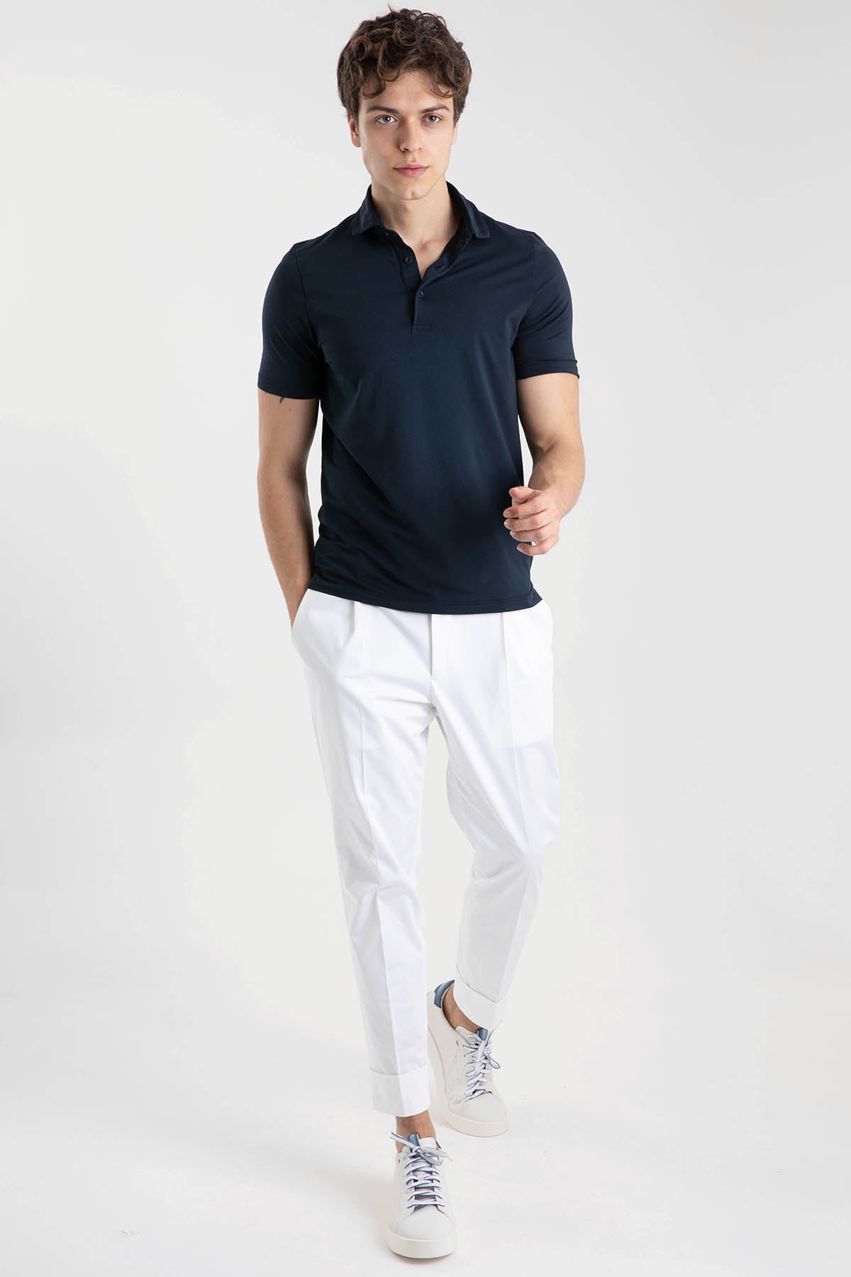Gran Sasso Polo Yaka Streç T-shirt-Libas Trendy Fashion Store