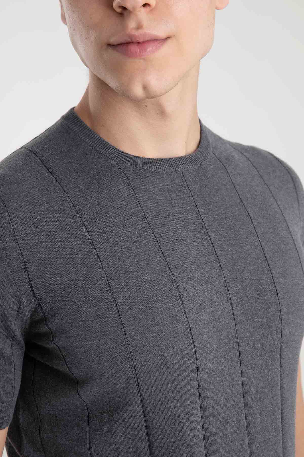 Gran Sasso Yuvarlak Yaka T-shirt-Libas Trendy Fashion Store