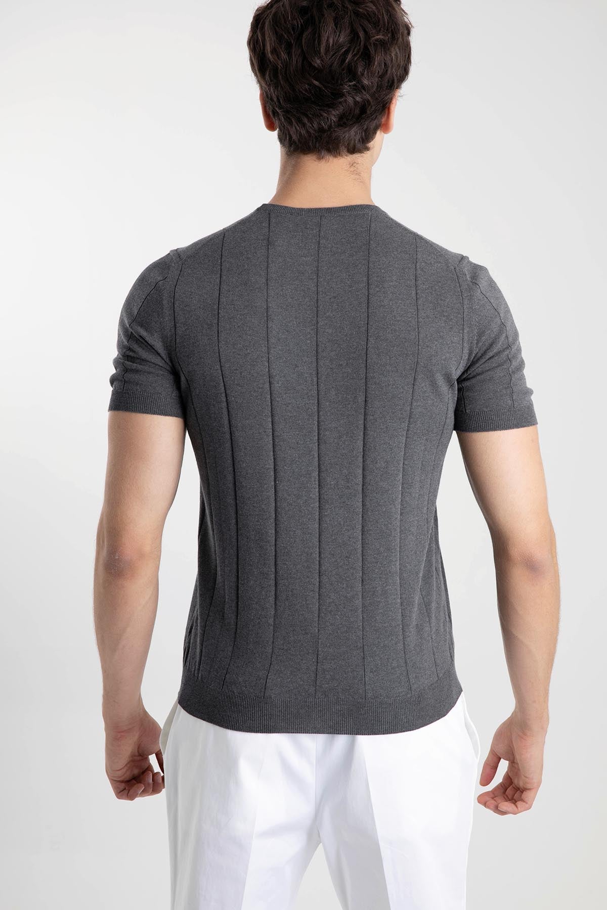 Gran Sasso Yuvarlak Yaka T-shirt-Libas Trendy Fashion Store