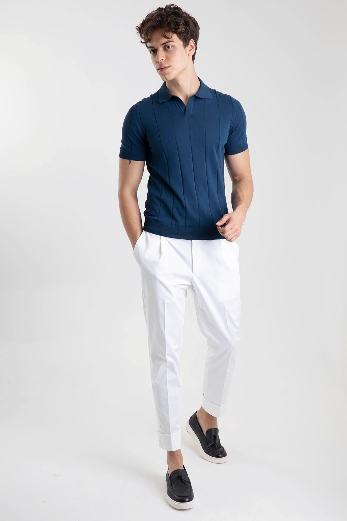 Gran Sasso Polo Yaka T-shirt-Libas Trendy Fashion Store