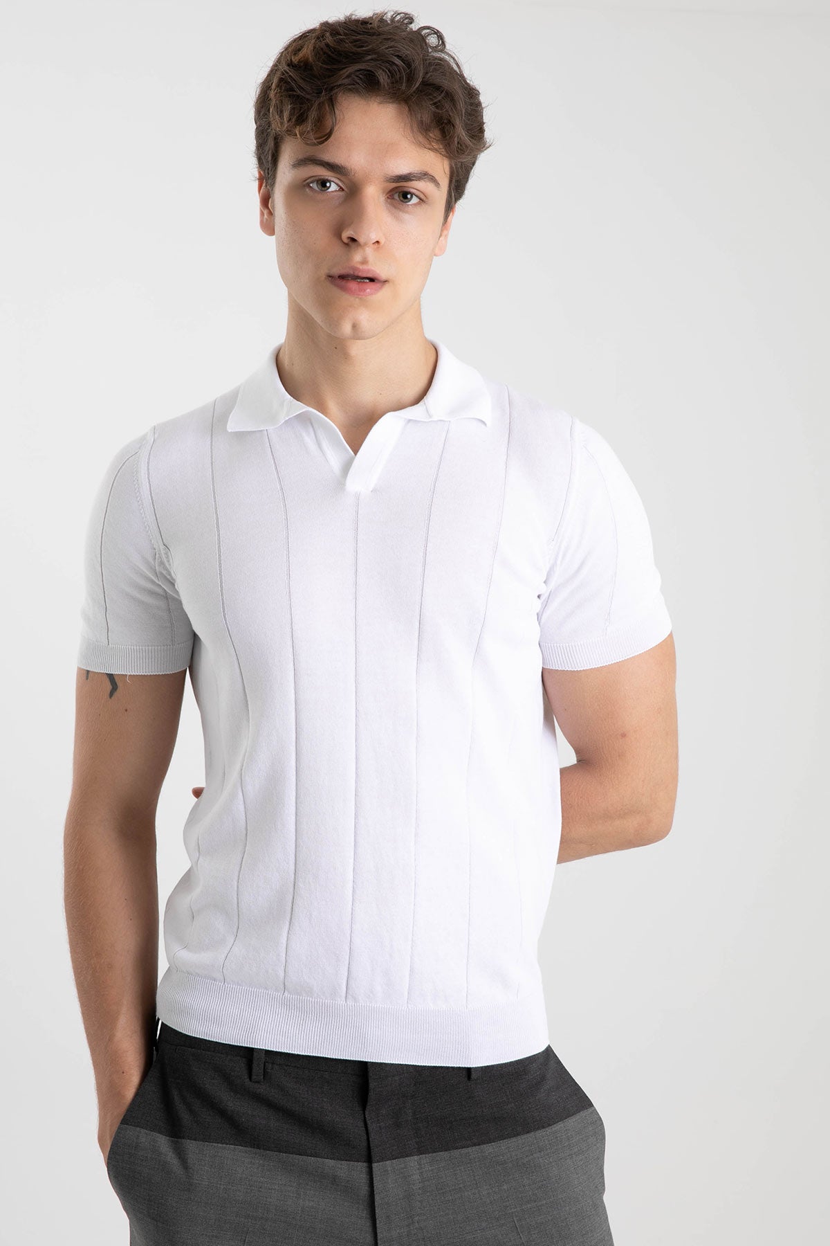 Gran Sasso Polo Yaka T-shirt-Libas Trendy Fashion Store