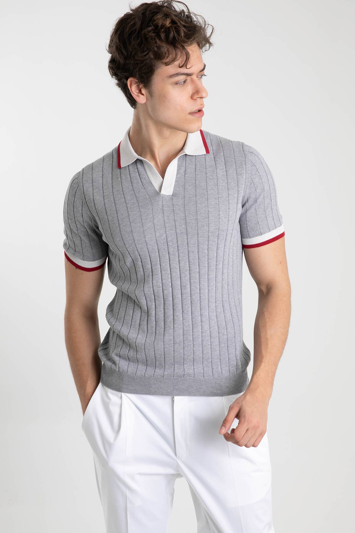 Gran Sasso Polo Yaka T-shirt-Libas Trendy Fashion Store