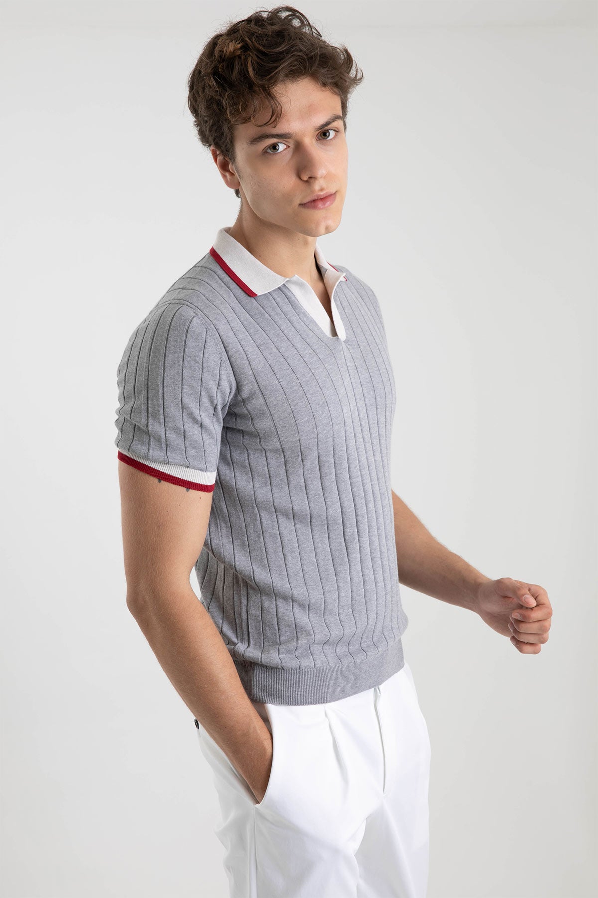 Gran Sasso Polo Yaka T-shirt-Libas Trendy Fashion Store