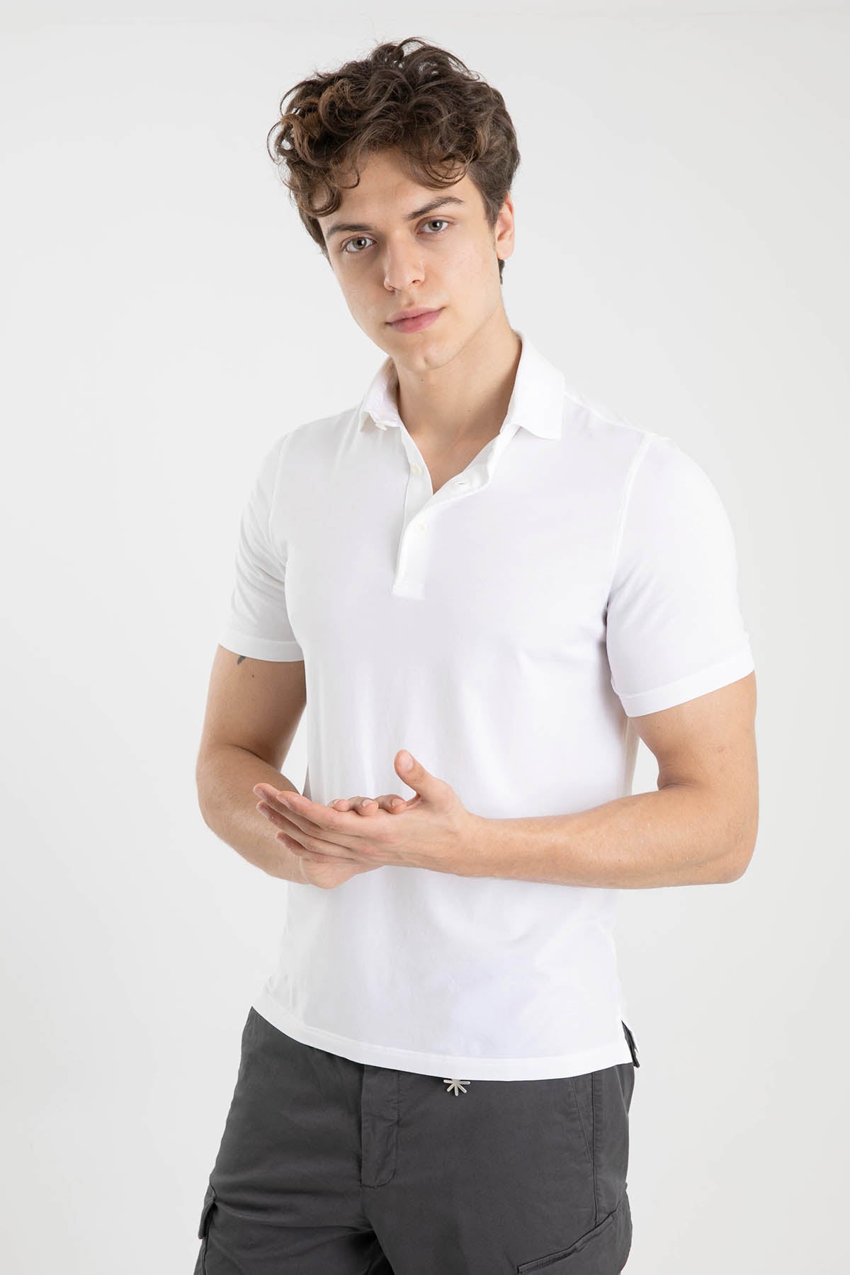 Gran Sasso Polo Yaka Streç T-shirt-Libas Trendy Fashion Store