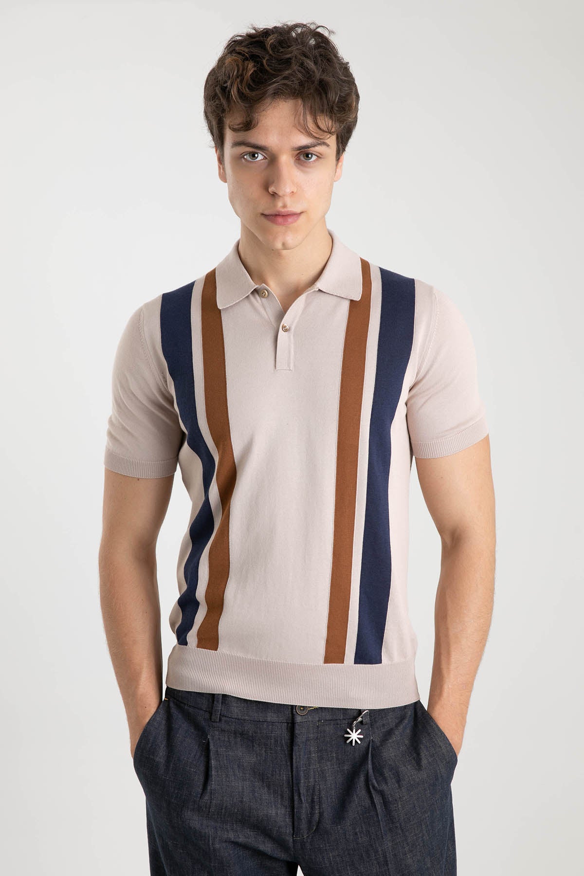 Gran Sasso Polo Yaka T-shirt-Libas Trendy Fashion Store