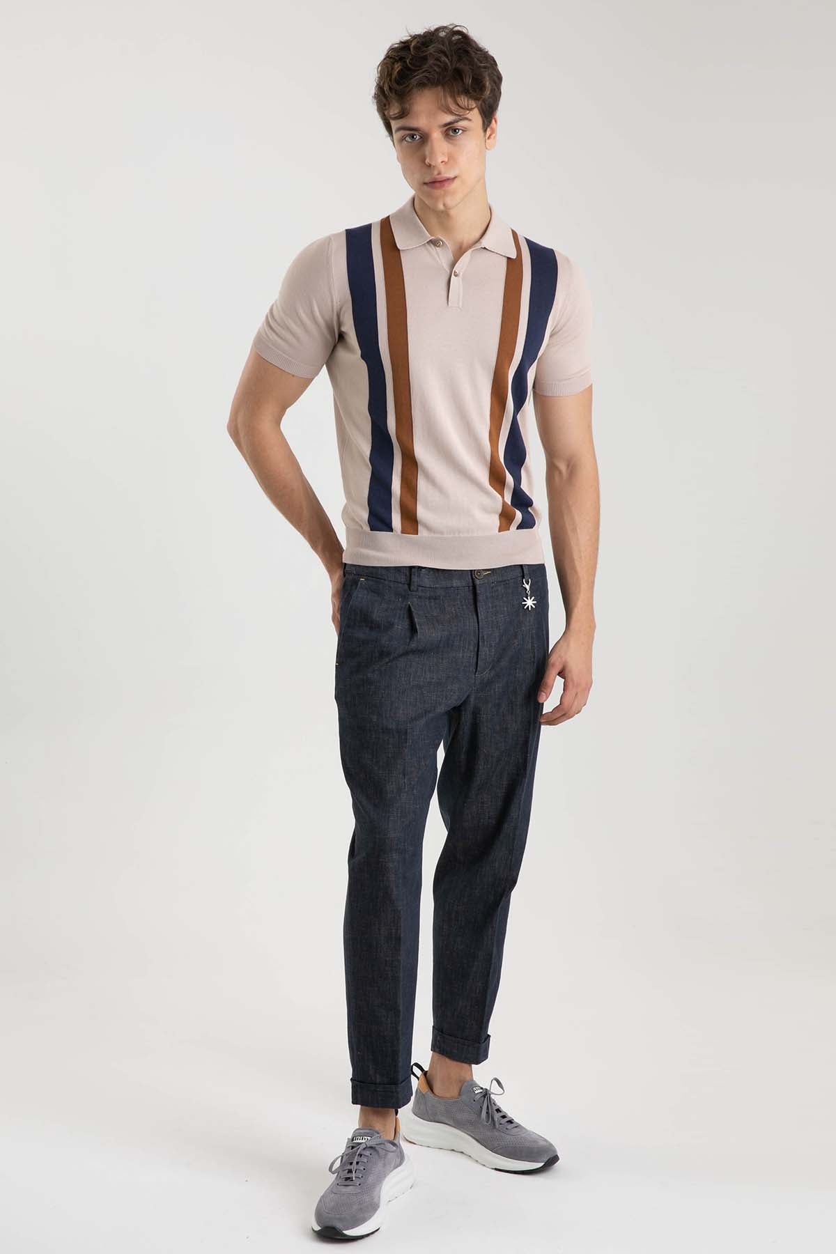 Gran Sasso Polo Yaka T-shirt-Libas Trendy Fashion Store