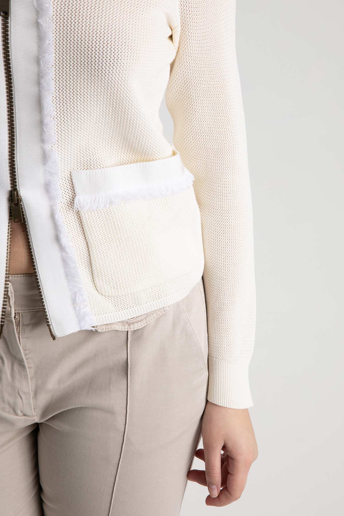 Tonet Fermuarlı Triko Ceket-Libas Trendy Fashion Store