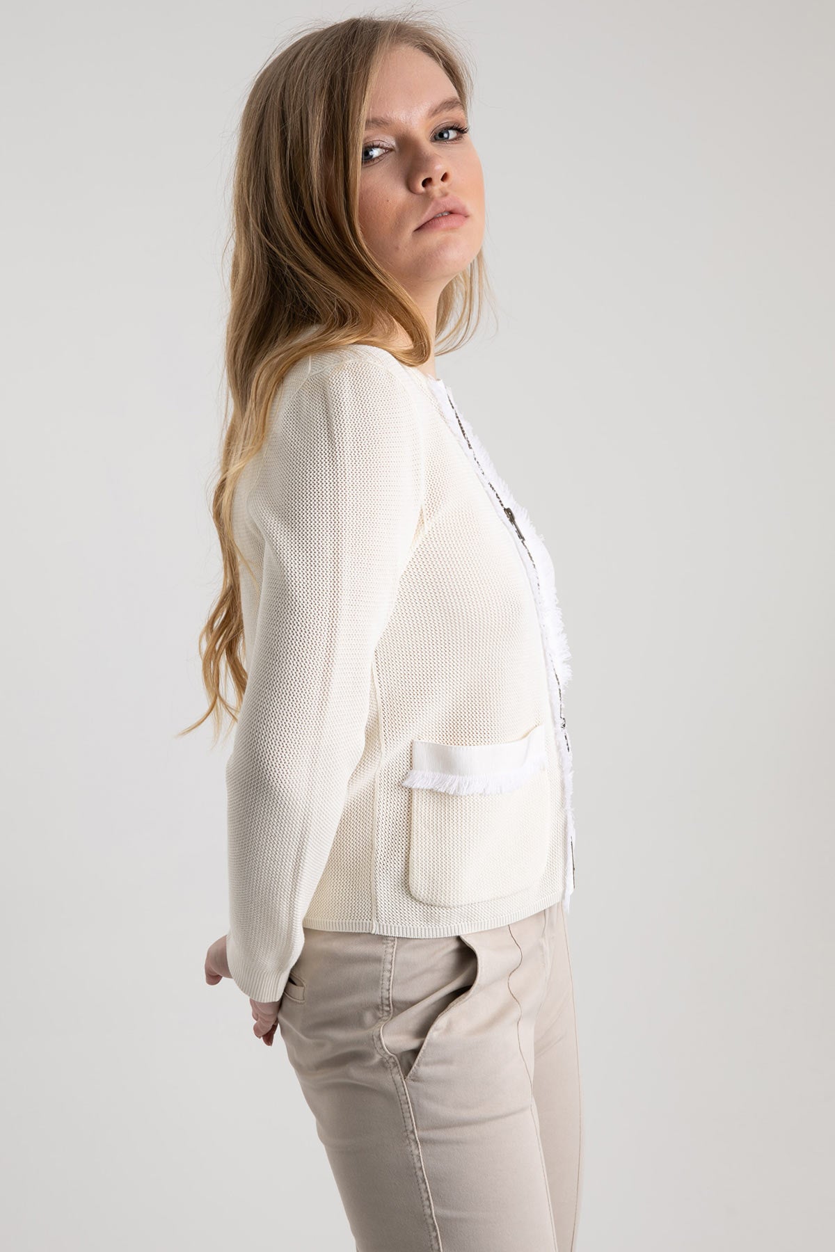 Tonet Fermuarlı Triko Ceket-Libas Trendy Fashion Store