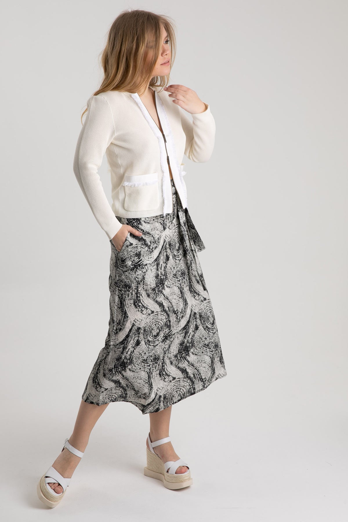 Tonet Fermuarlı Triko Ceket-Libas Trendy Fashion Store