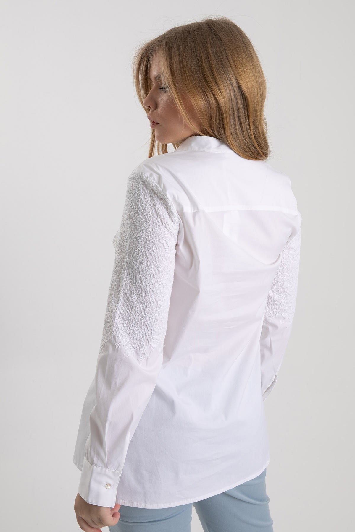 Tonet Nakış Kabartmalı Hakim Yaka Gömlek-Libas Trendy Fashion Store