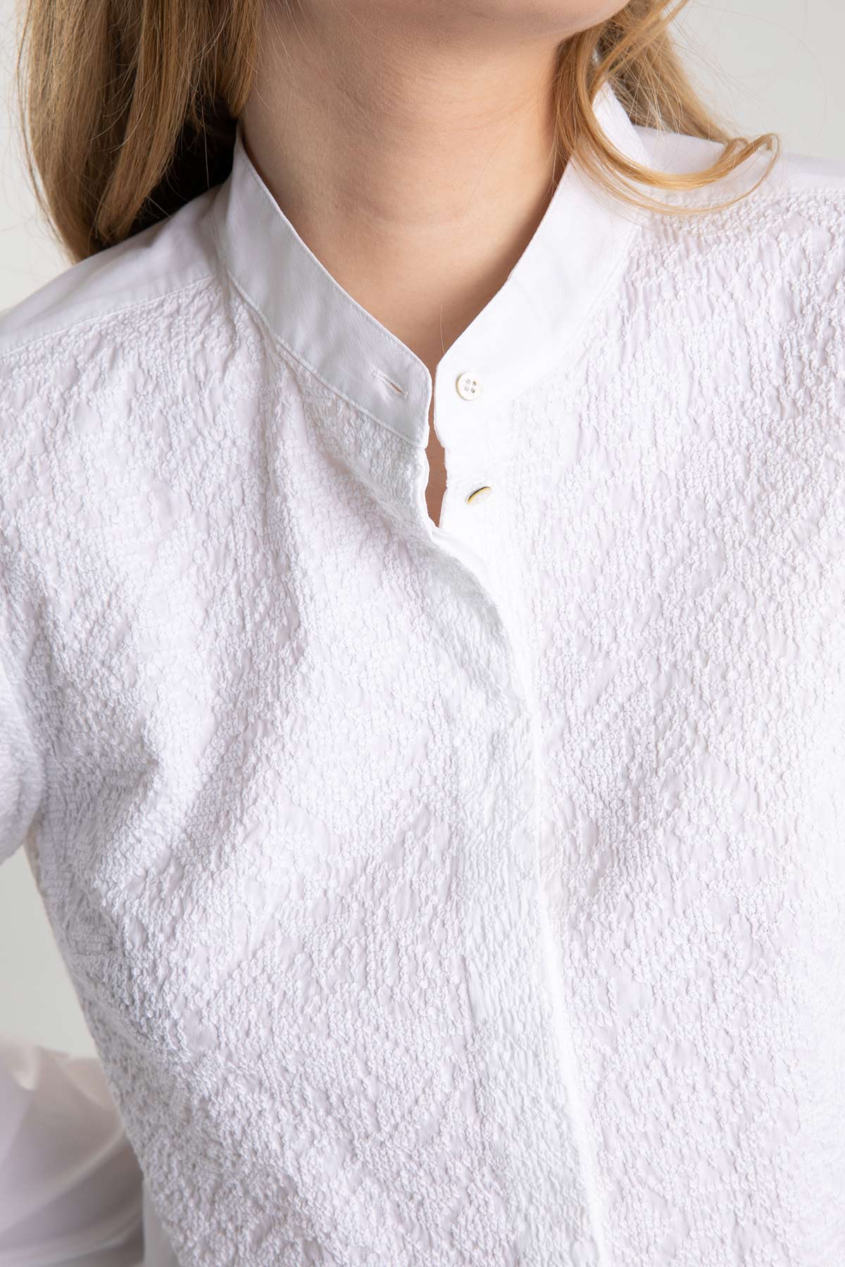 Tonet Nakış Kabartmalı Hakim Yaka Gömlek-Libas Trendy Fashion Store