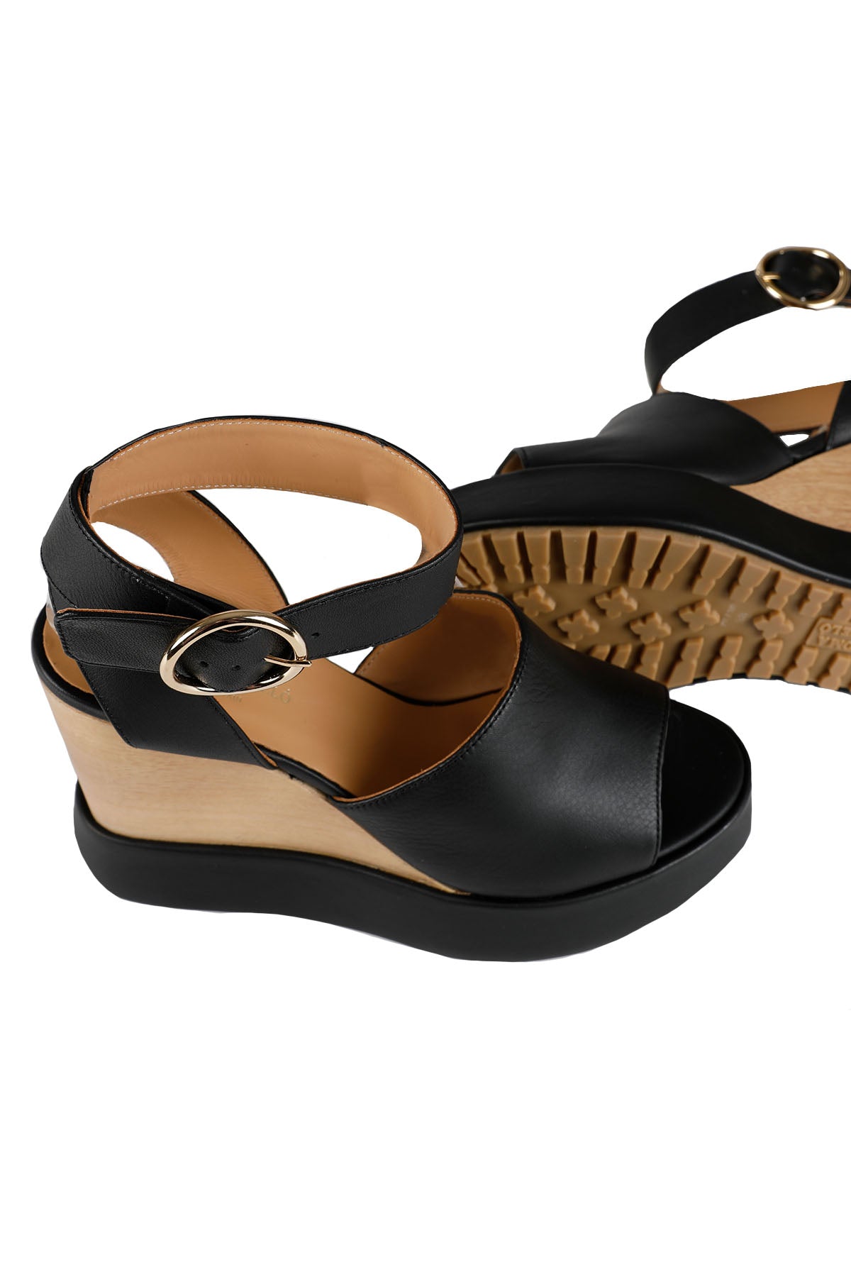 Paloma Barcelo Dolgu Topuklu Deri Sandalet-Libas Trendy Fashion Store